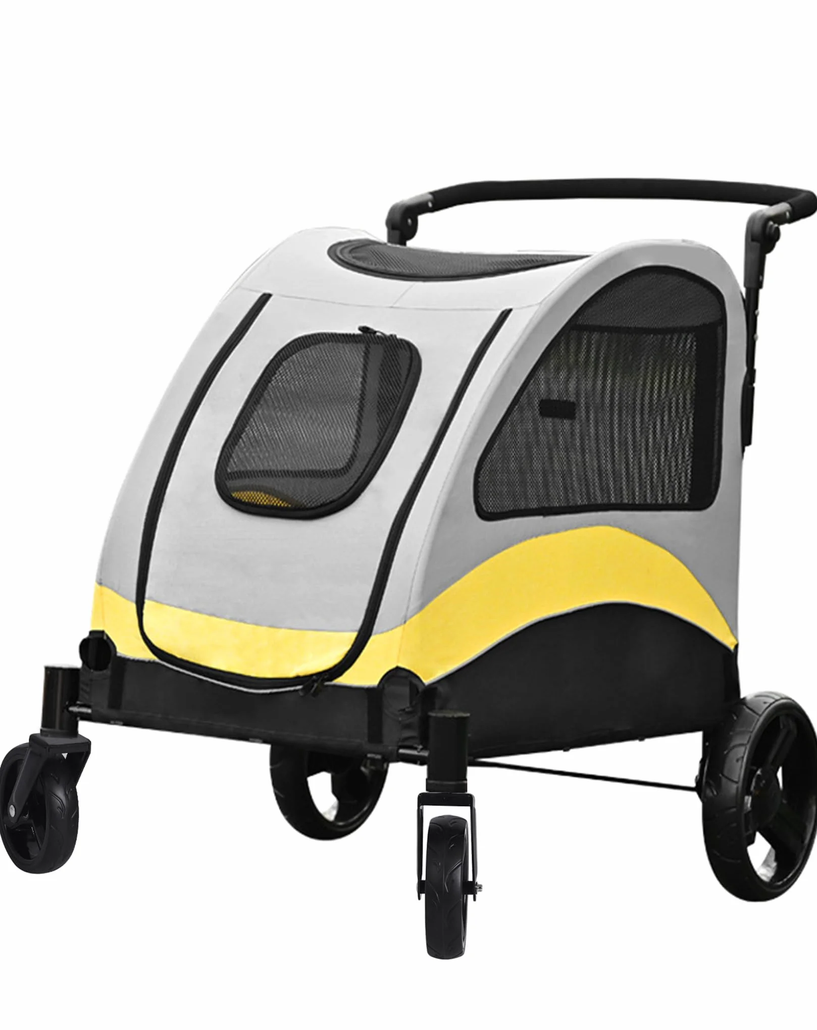 BingoPaw Poussette pour Chien Pliable 55kg Chariot Grand Chien Tissu 600D Oxford
