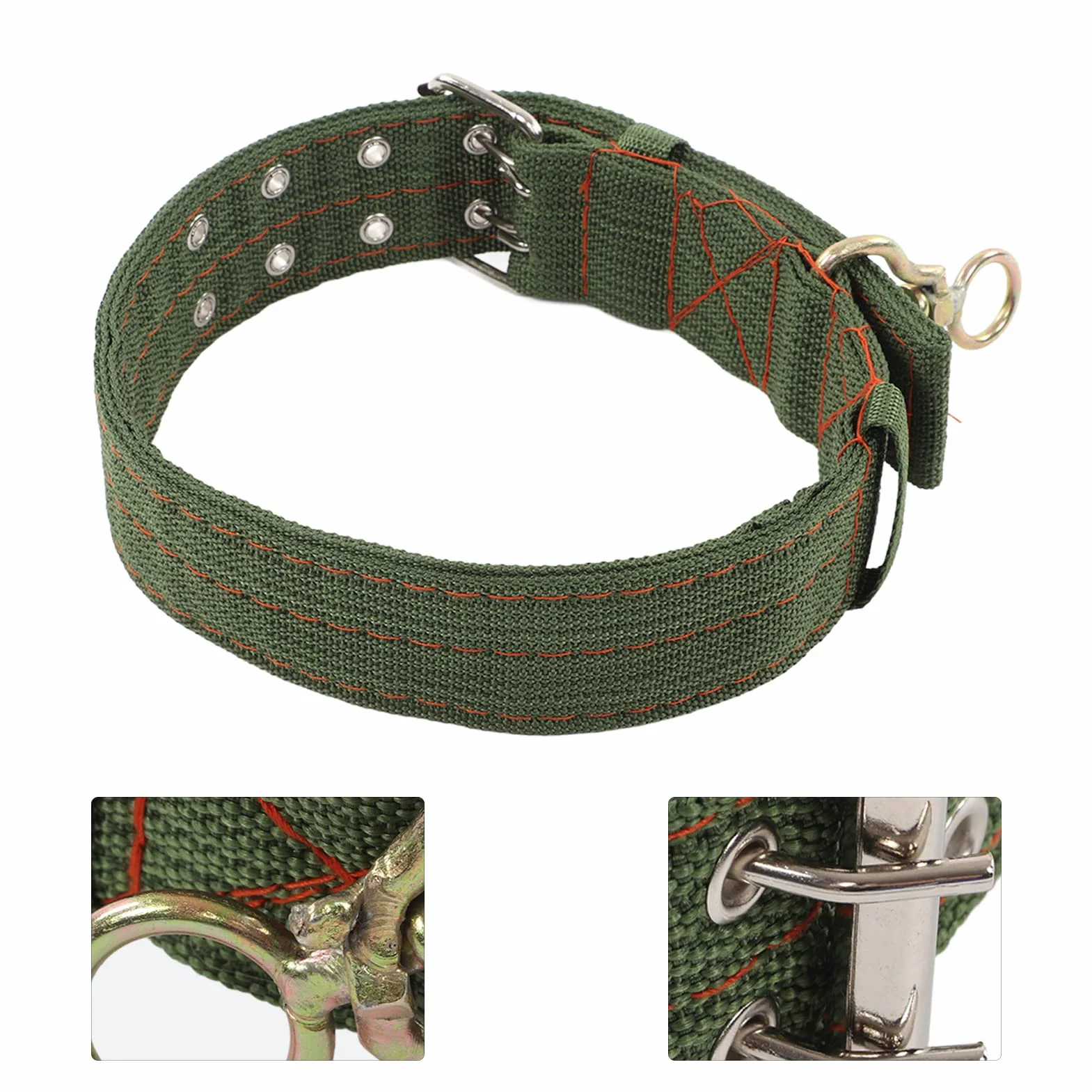 Jiawu Collier de chèvre réglable résistant à l'usure avec boucle ardillon à double rangée pour animaux de la ferme
