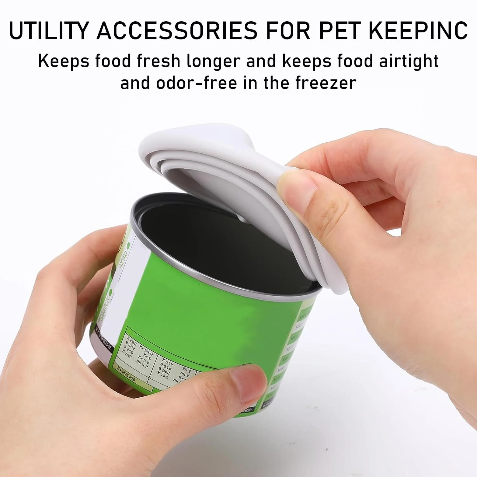 Paquet de 6 Couvercle Silicone de Conserve Cuillères à Nourriture pour Chats pour le Stockage des Aliments Humides