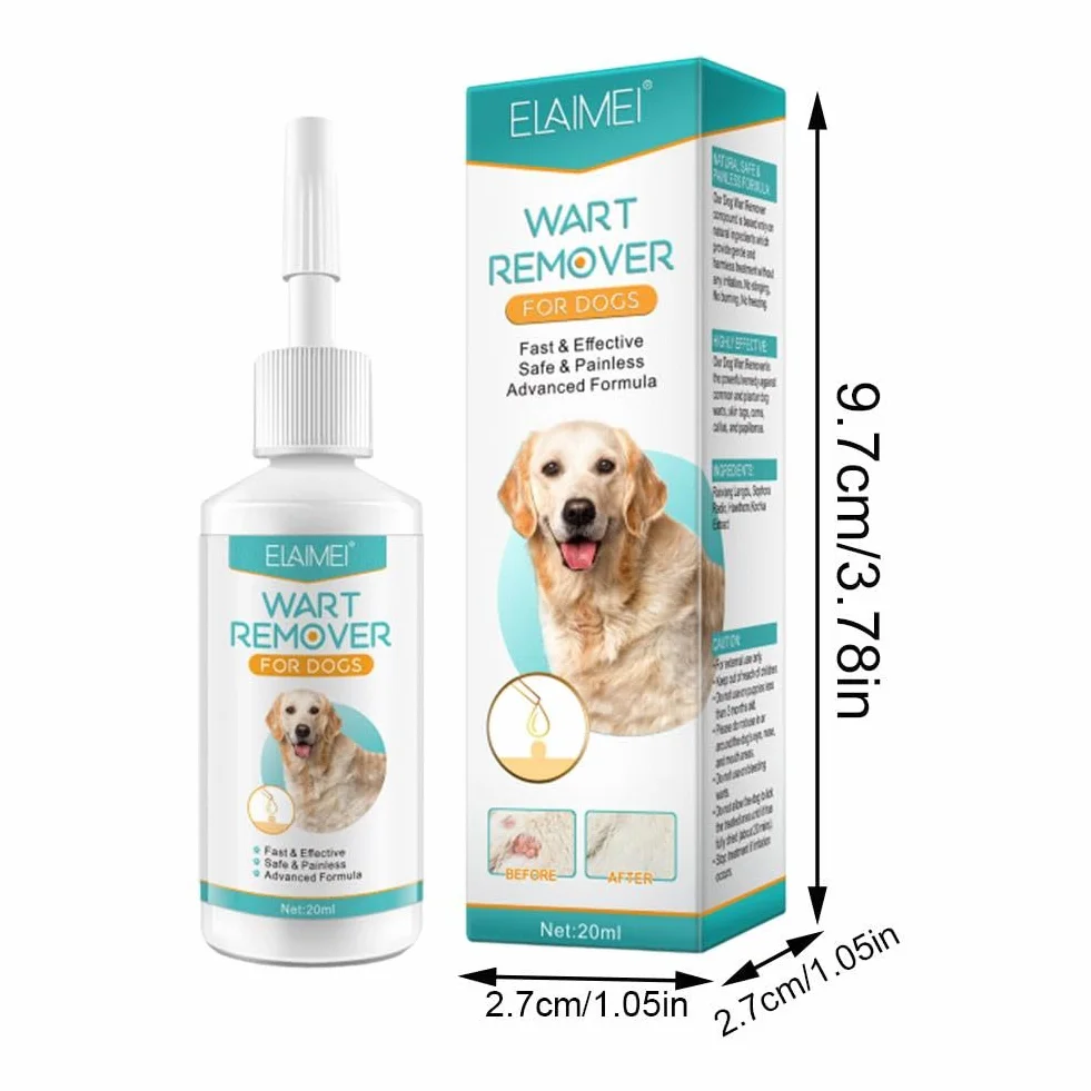 Lot de 3 éliminateurs de verrues pour chien 20 ml