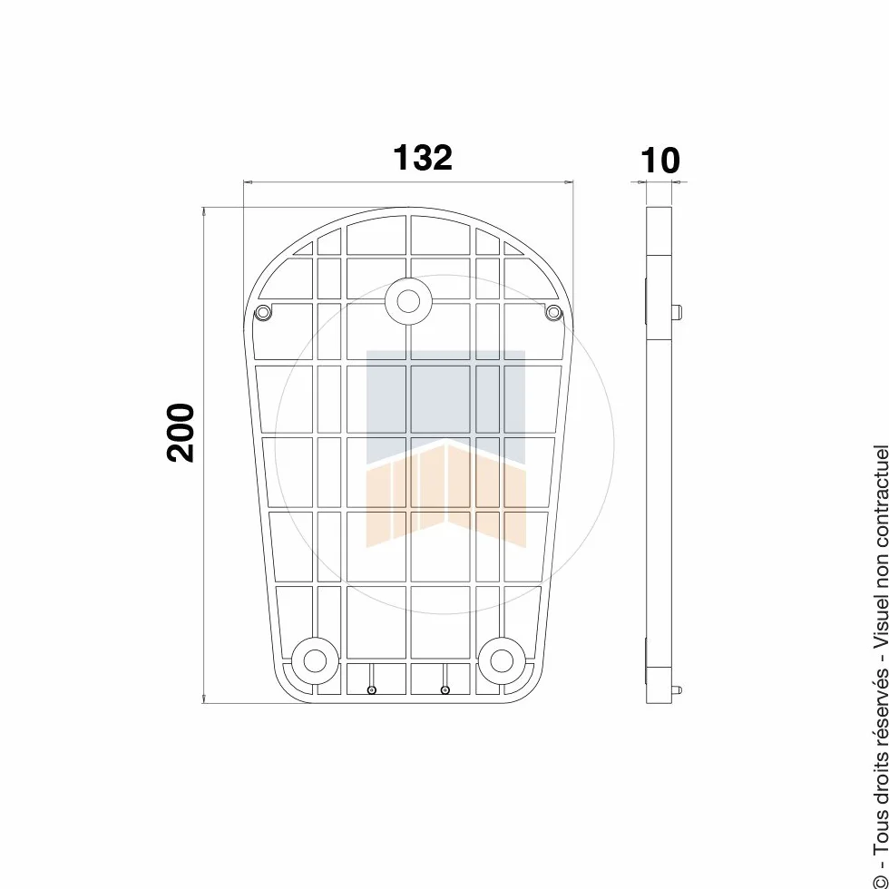 PORTAC Cale en Composite épaisseur 10 pour sabot hauteur 50
