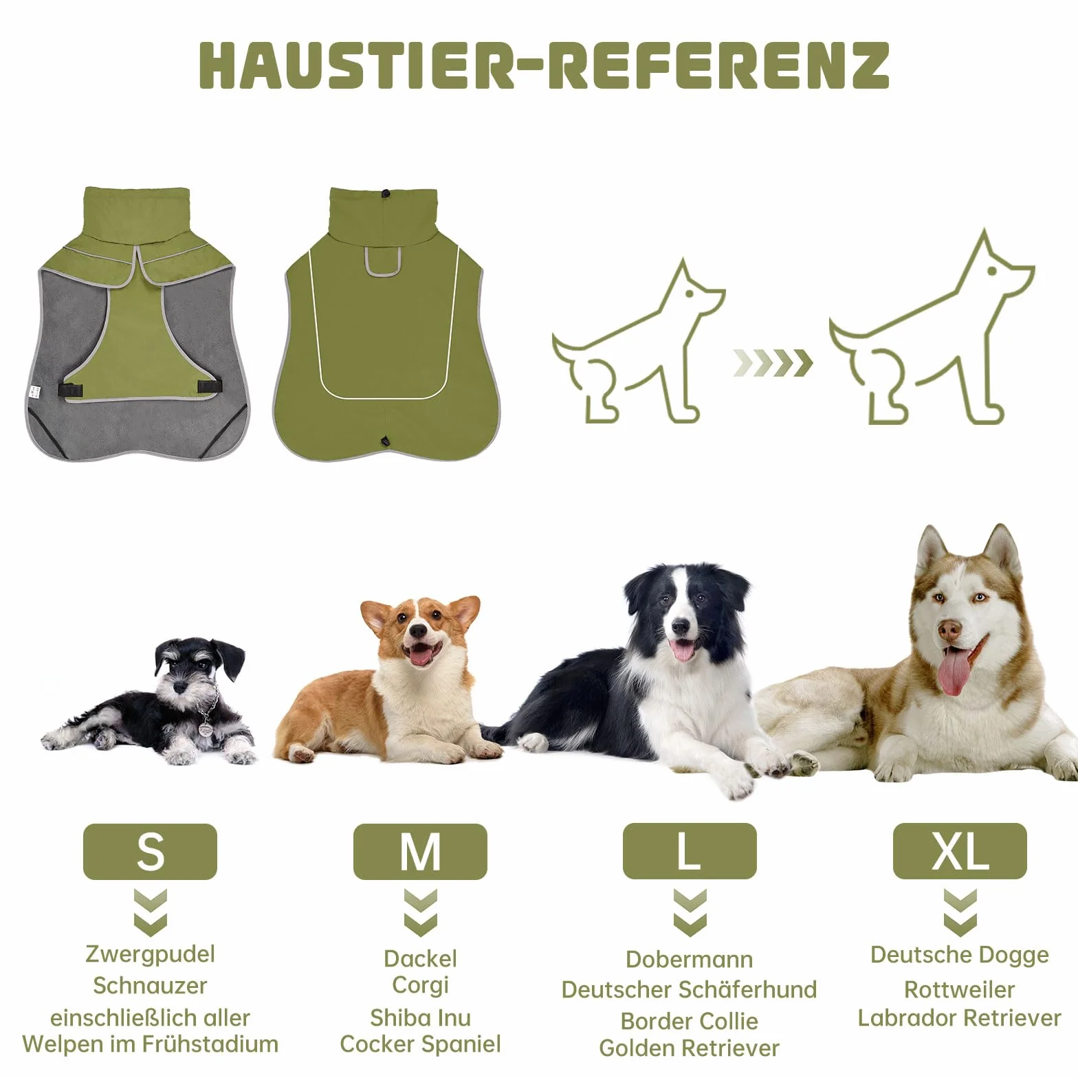 Imperméable Manteau Chien Hiver - Manteau Réfléchissante Ajustable pour Chien - Protection Confortable pour Activités Extérieures (L)