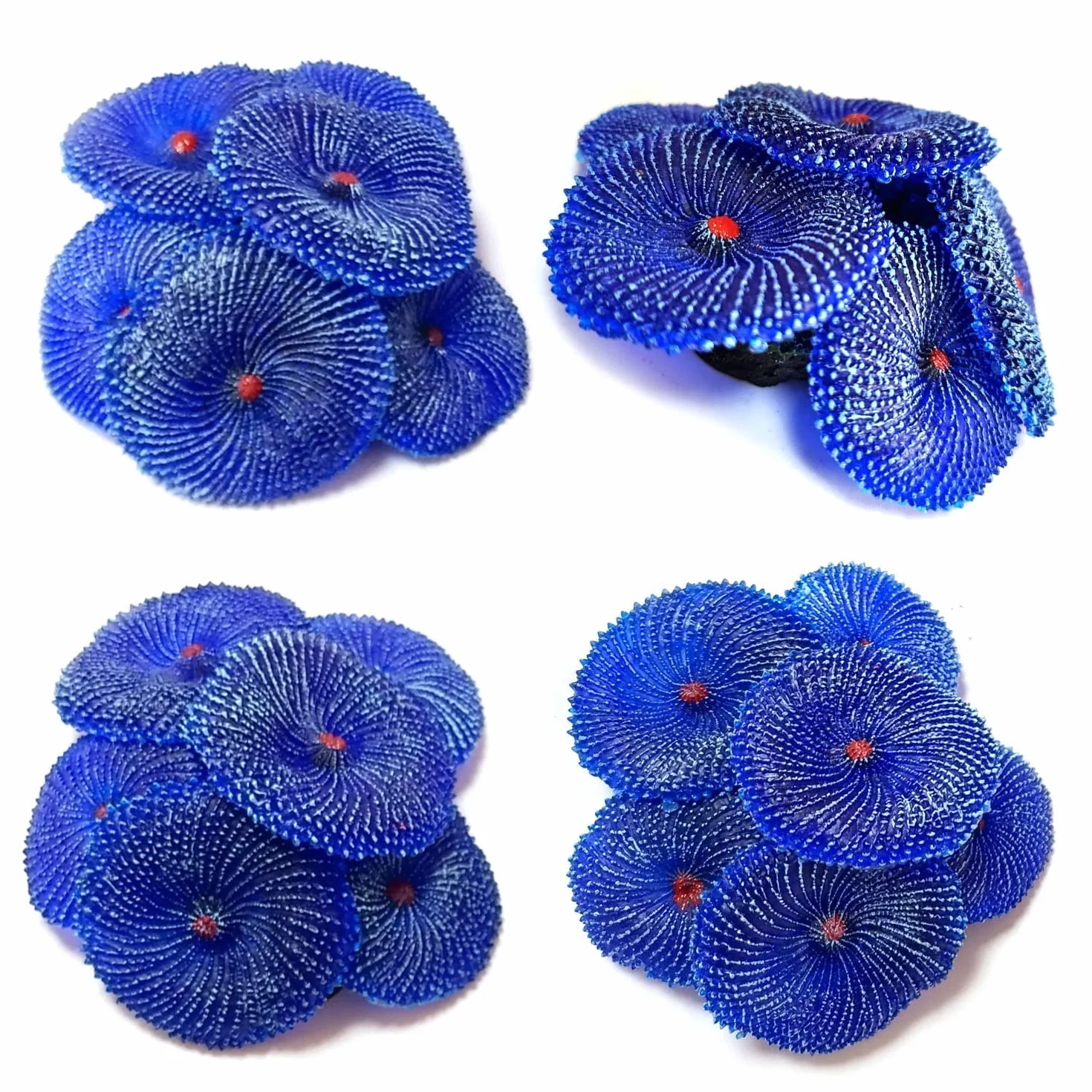 Faux Corail Artificiel 4 pièces Décorations Aquarium Bleu Corail