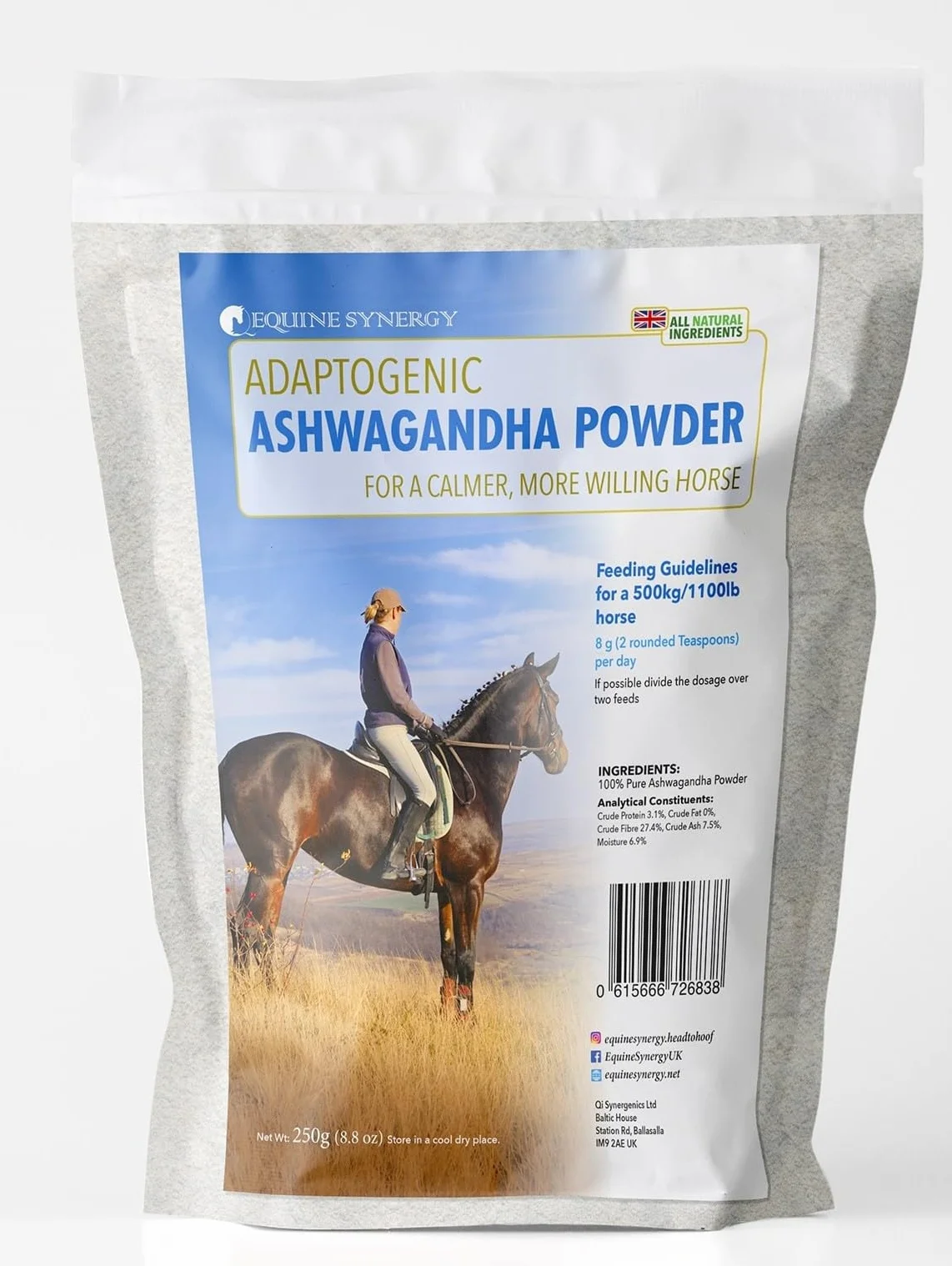 Ashwagandha pour chevaux et poneys - Une puissante herbe apaisante pour maintenir la relaxation et la concentration chez votre cheval ou poney, avec des adapttogènes de comportement