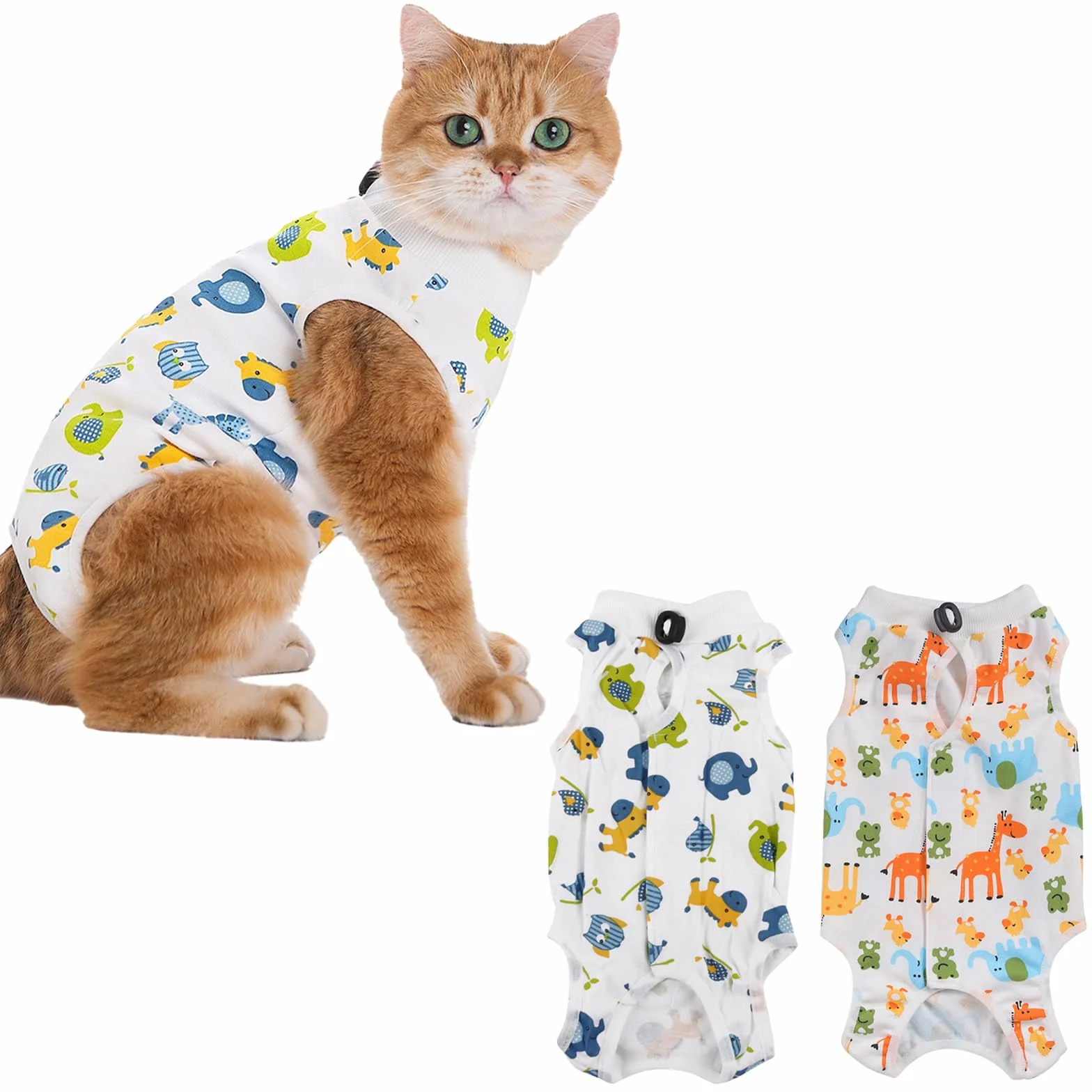 Lot de 2 combinaisons de convalescence pour chat après chirurgie, body de protection post-chirurgie, taille M