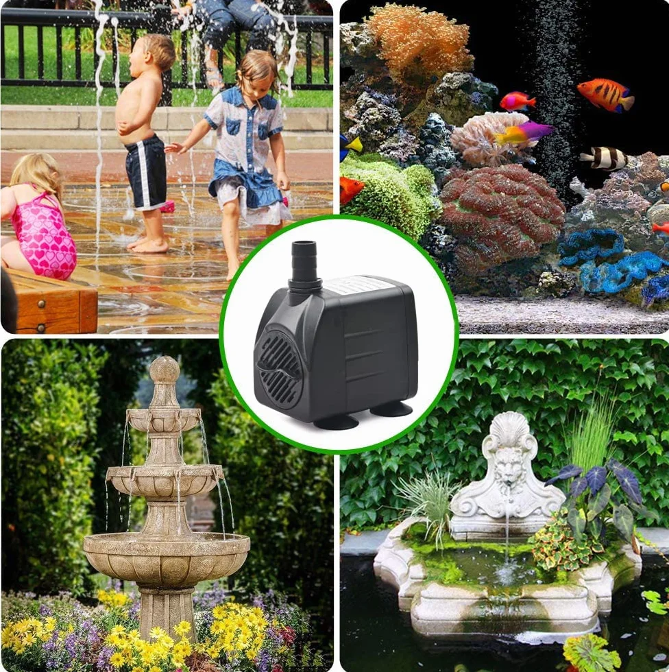 pompe à eau submersible 1000 L/h 15 W ultra-silencieuse réglable aquarium étang fontaine
