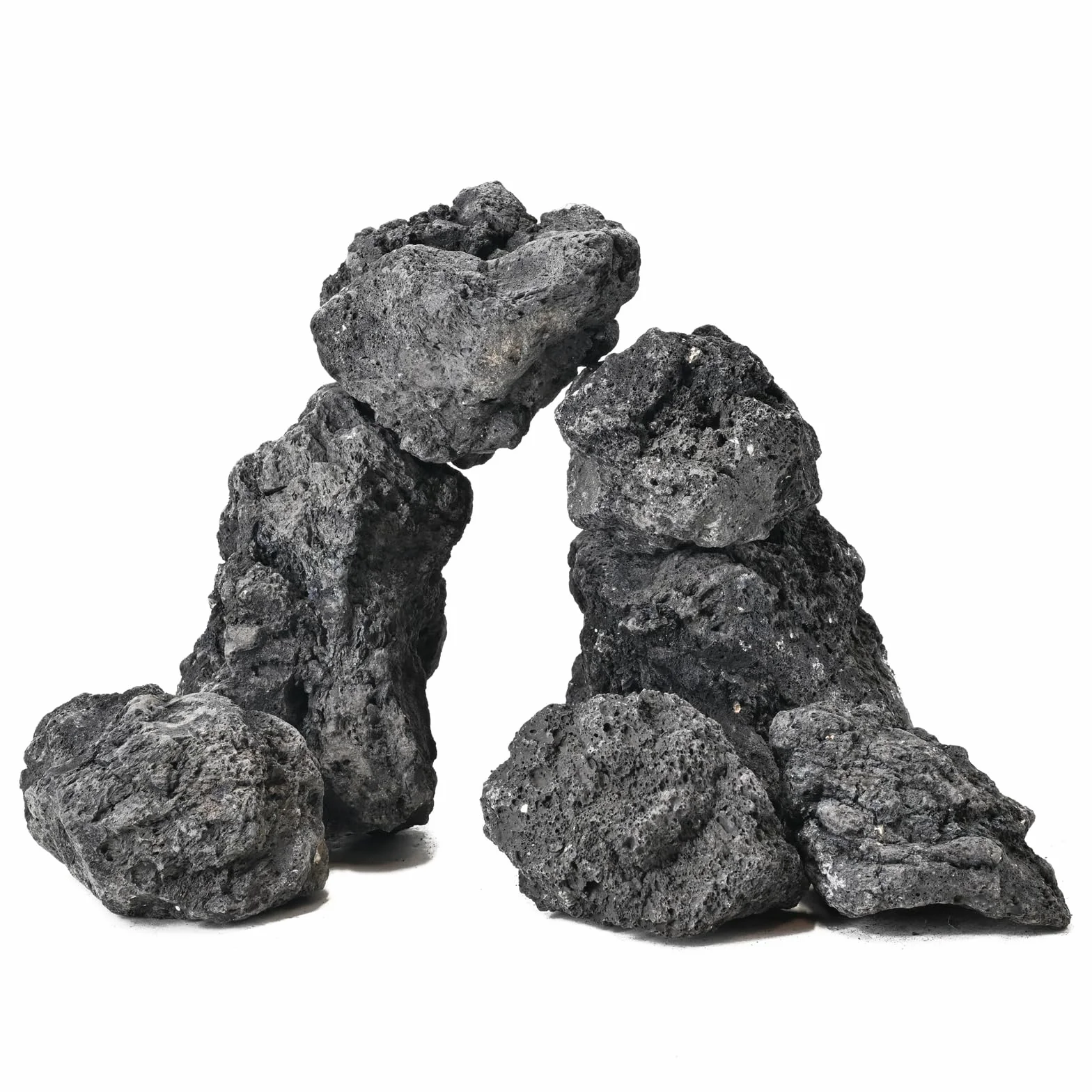 Roches de Lave Noires 4,5kg Pierres Volcaniques Naturelles pour Aquarium Bassin 6-8 pièces 10-18cm