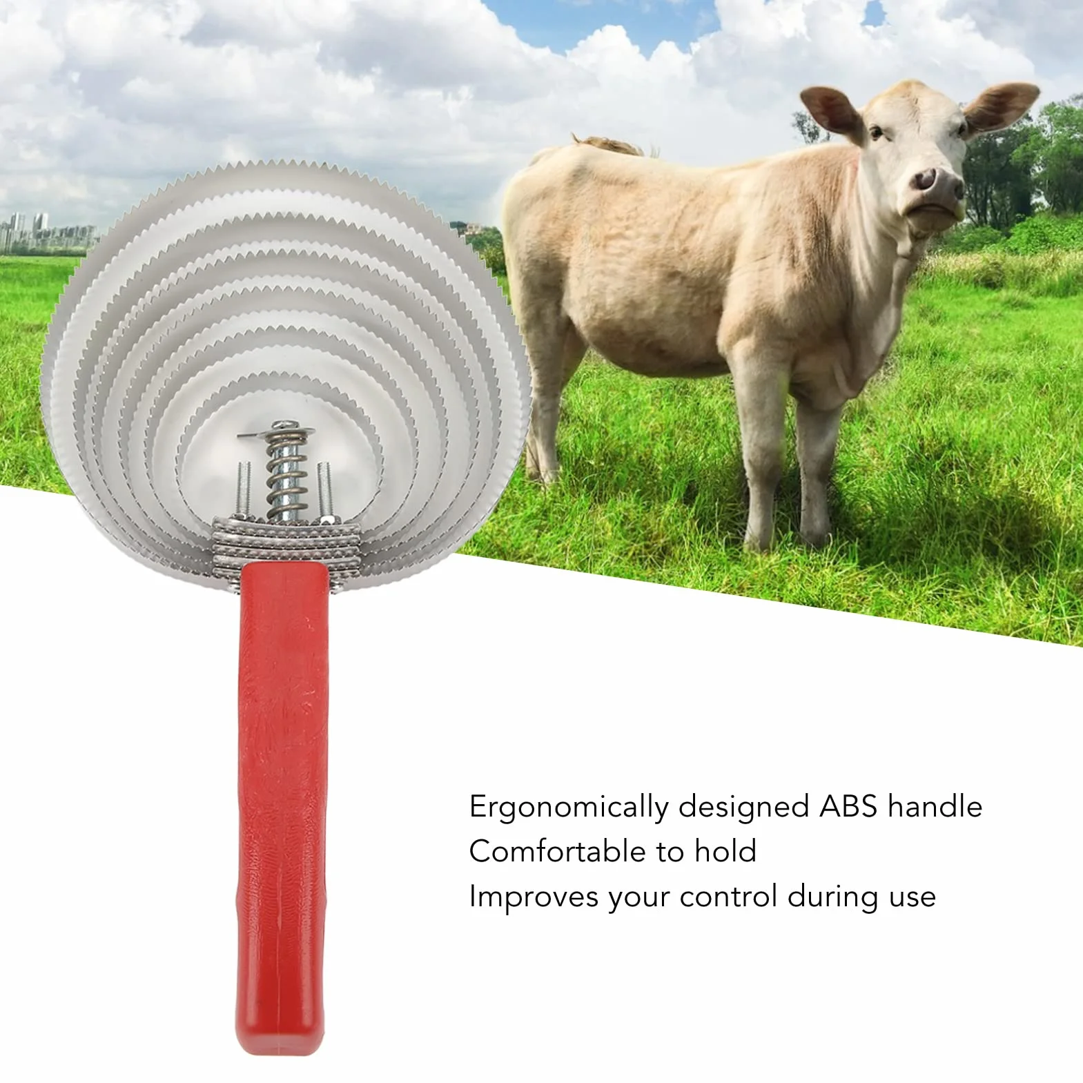 Curry Comb Peigne en Acier Inoxydable pour Chevaux, améliore l'expérience de Modification du rajeunissement des bovins, Un Traitement Doux, pour Les Animaux et Les Animaux, Moutons et bœuf