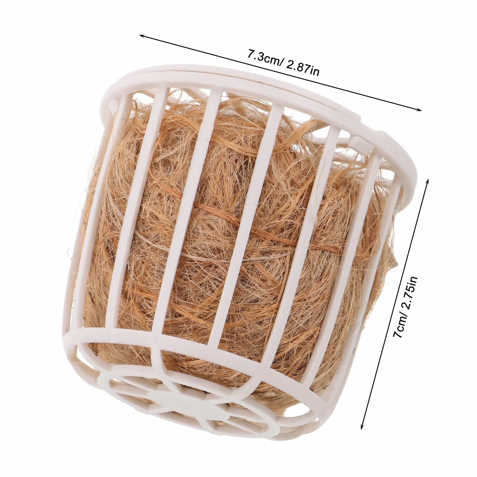 BESPORTBLE Nid de Reproduction Naturel en Jute avec Panier de Rangement pour Canaris Perruches et Pinsons