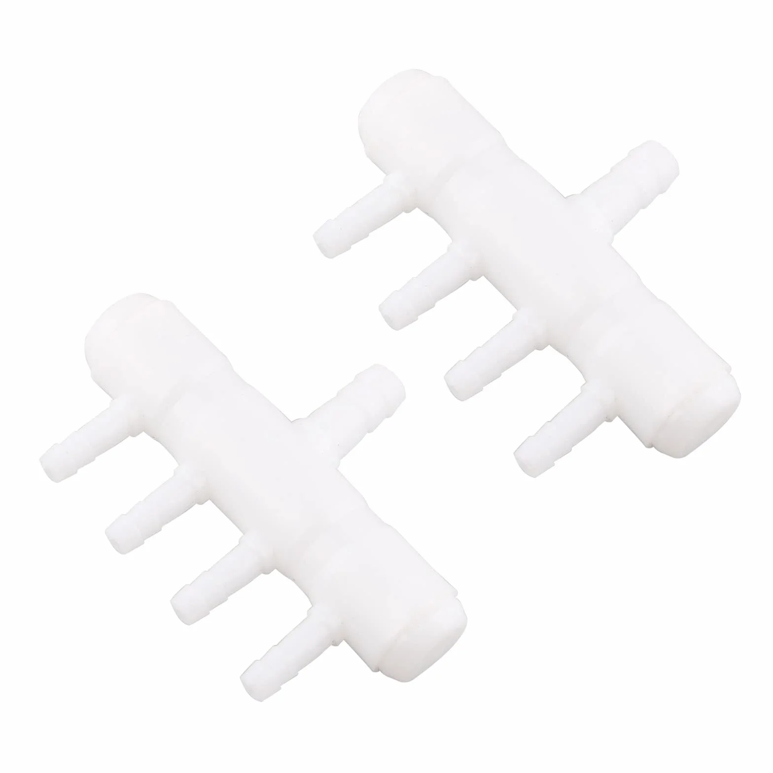 Lot de 2 séparateurs de débit d'air en Plastique pour Aquarium, Bassin, Pompe à air (4 connecteurs)