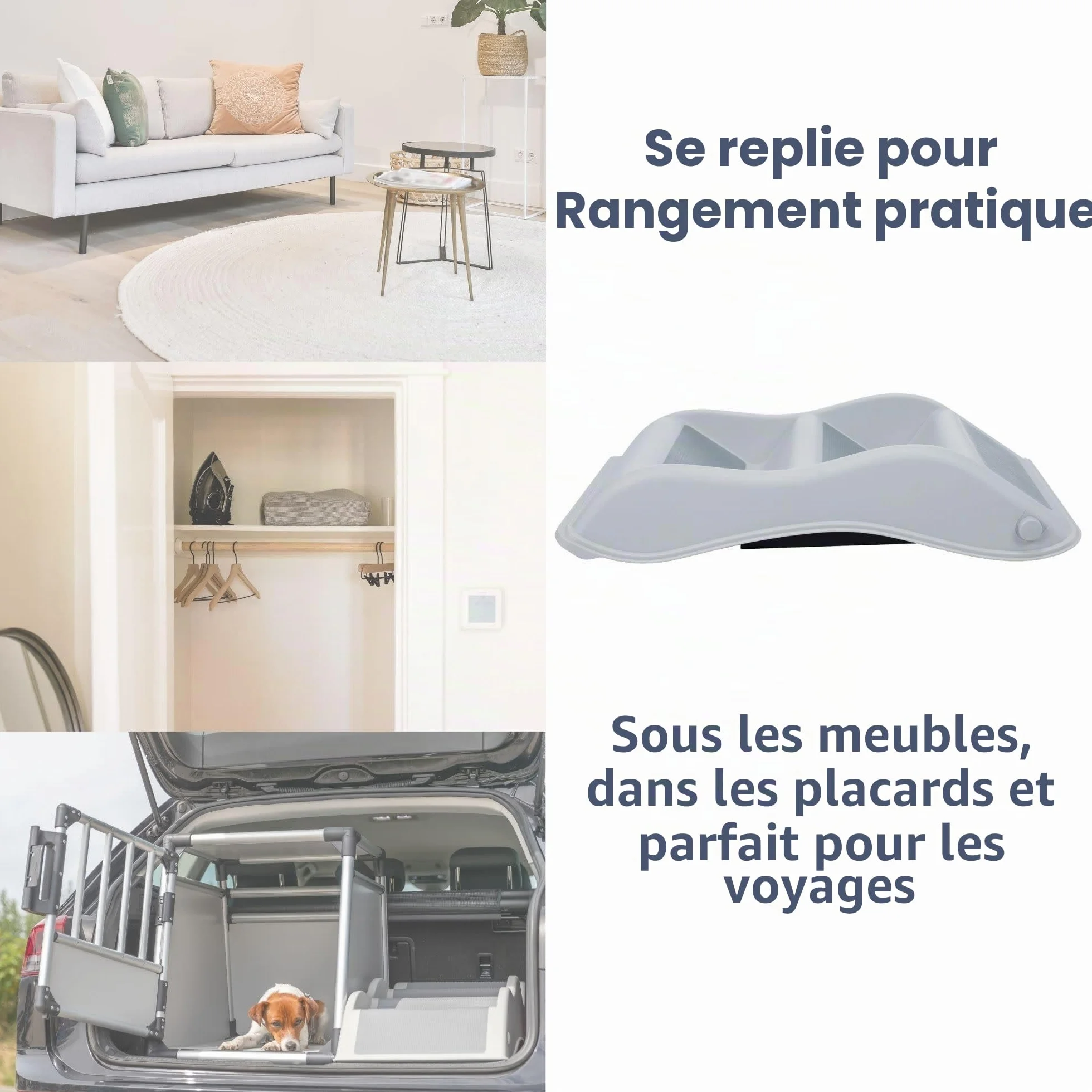 Trixie Escalier pour Chien Gris 34cm x 39cm x 54cm