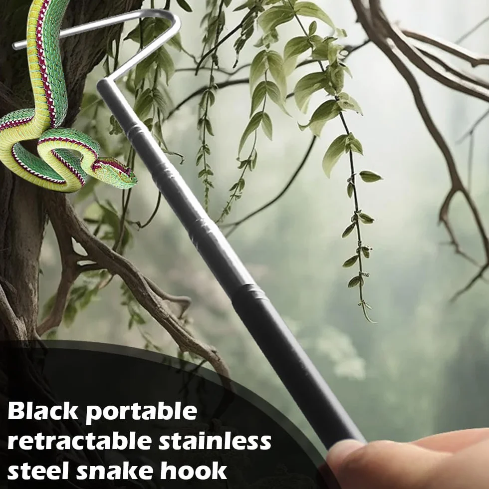 Hameçon serpent rétractable en acier inoxydable 68,6 cm pour reptiles