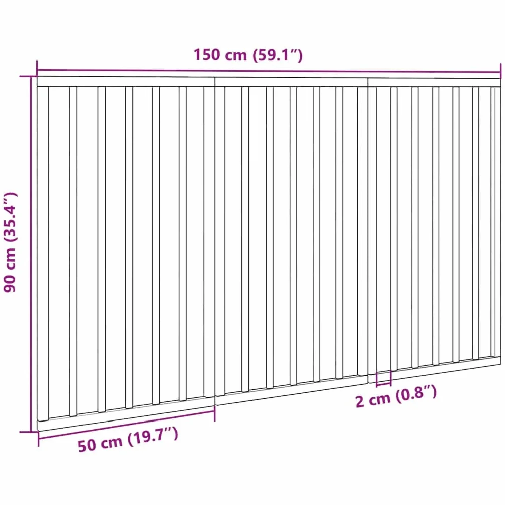 vidaXL Barrière pour chien pliable 3 panneaux Blanc 150 cm Bois de peuplier