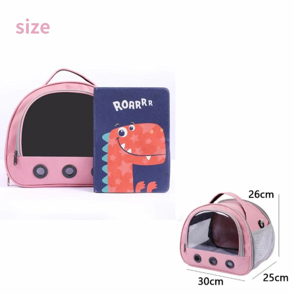SOONHUA Sac de Transport pour Petits Animaux, Voyage Portable avec Fenêtre Transparente et Maille Respirante pour Cochon d'Inde