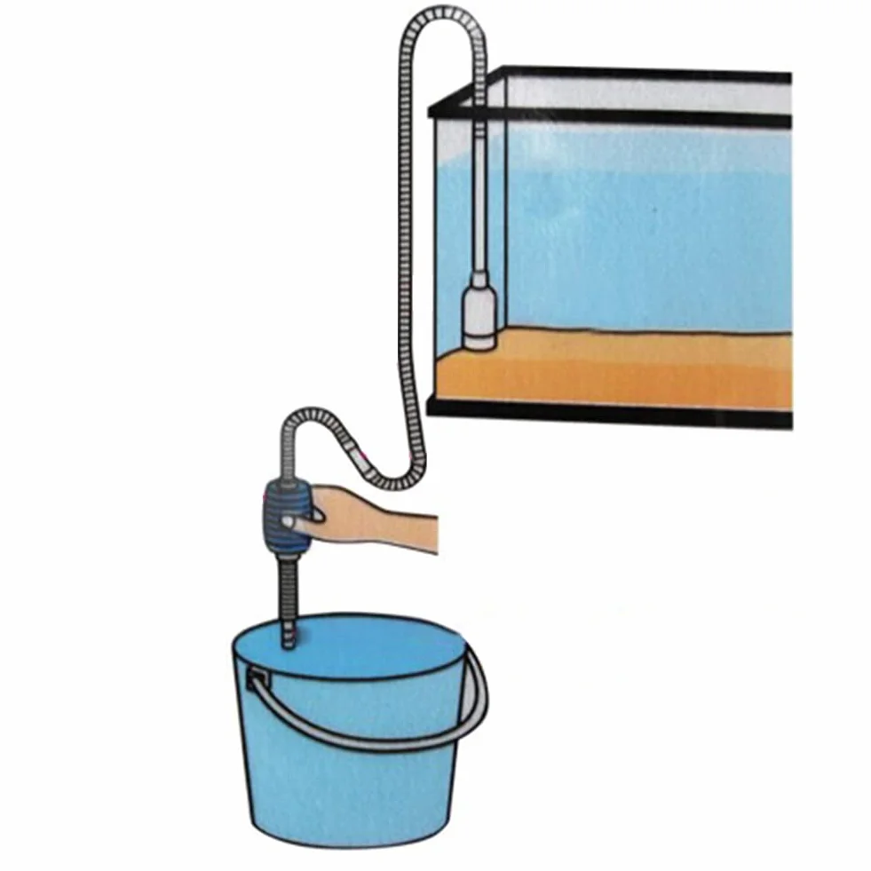 Pompe à siphonner eau avec filtre à gravier changeur d'eau aquarium