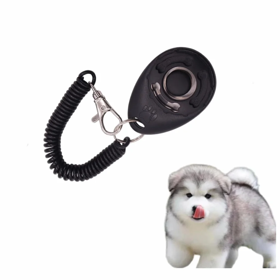 1 Pièce Clickers pour Chien, Clicker Chien Dressage,Clicker Training, Clicker de Chien avec Grand Bouton pour Pet Training Professional, pour Chiens, Chats, Oiseaux, Chevaux (Noir)