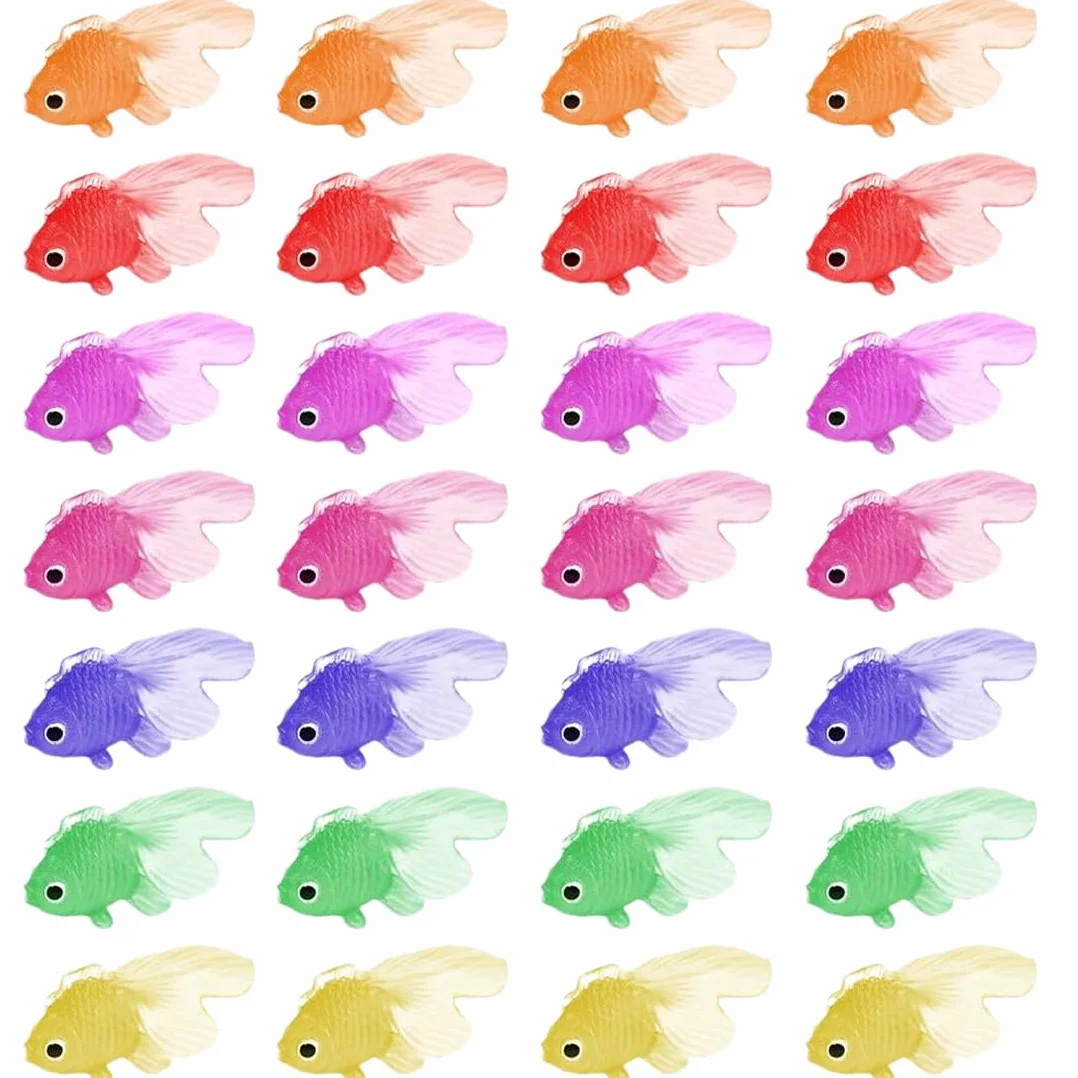28 pcs Poissons artificiels en Plastique réaliste pour Aquarium