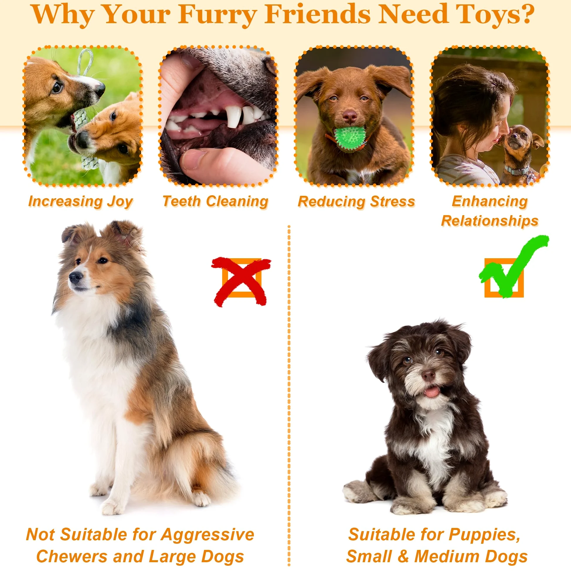 LECHONG Lot de 24 Jouets à mâcher pour Chiot, Jouets de Dentition pour Chien avec bac de Rangement, Jouets en Corde et Jouets couineurs pour l'ennui, Jouets interactifs pour Chiens de Petite et