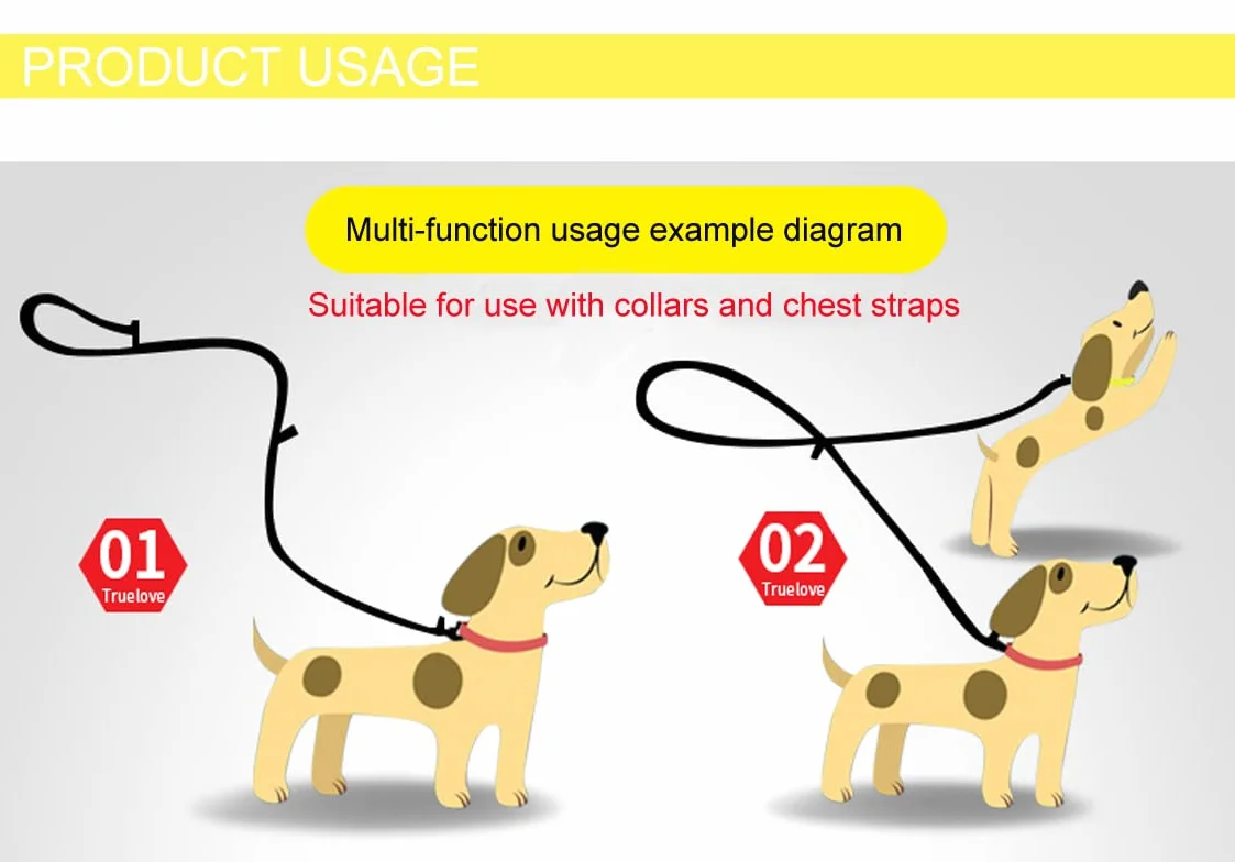 WINHYEPET Laisse de Dressage pour Chien 7 en 1 réglable multifonctionnelle Mains Libres en Nylon réfléchissant