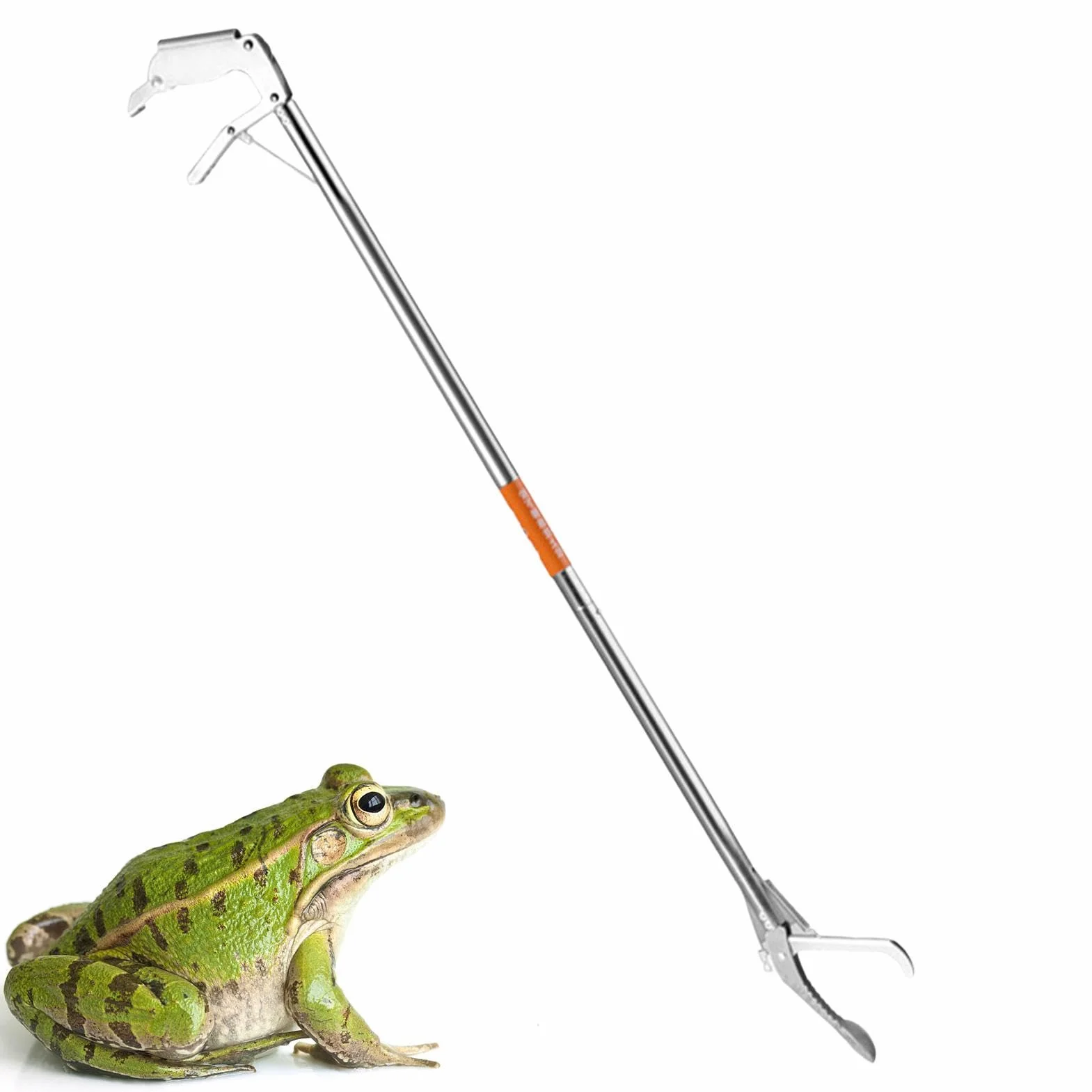 Pince à serpent tige allongée pliable – Crochet serpent attrape-reptiles pour randonnée camping