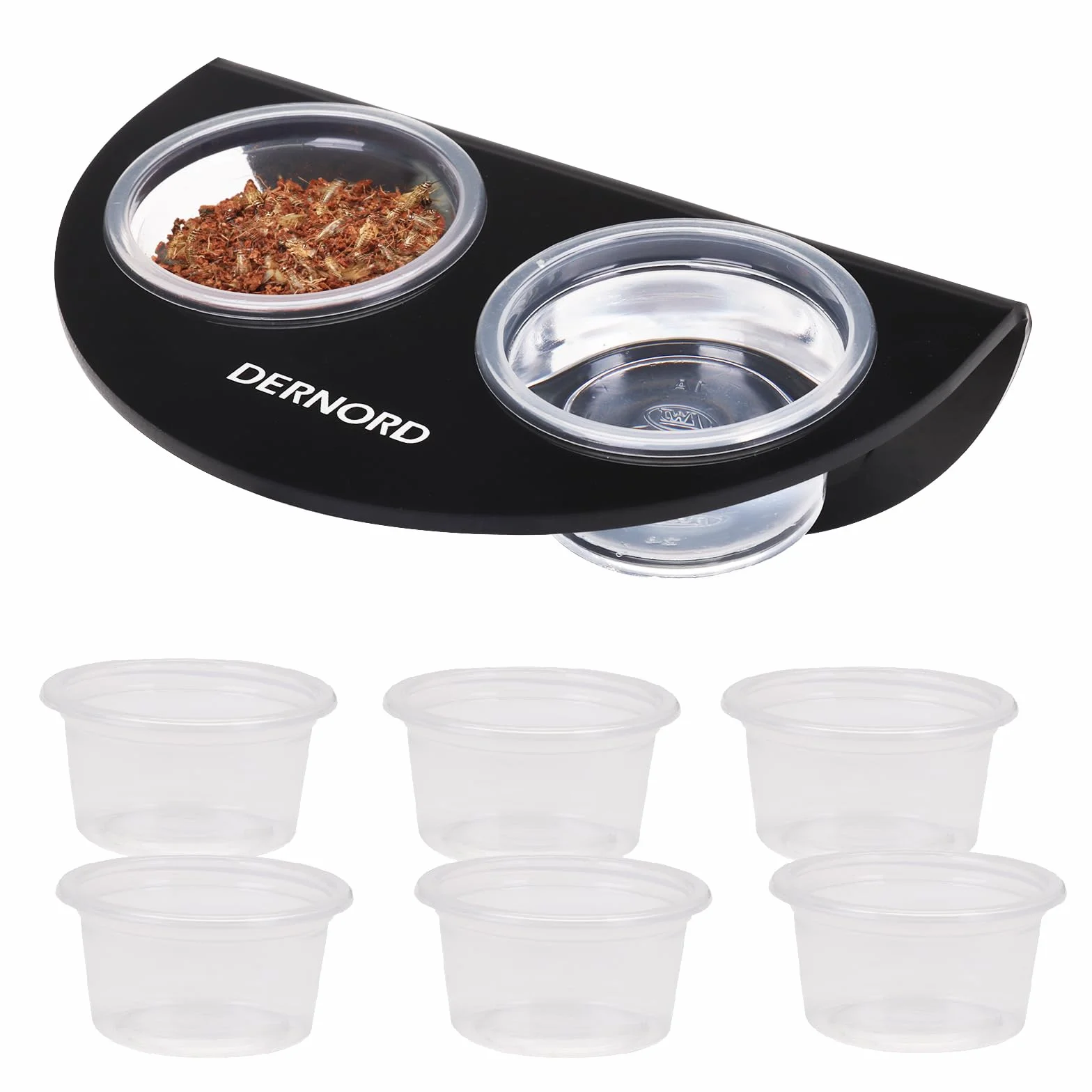 DERNORD Gecko Gamelle magnétique lot de 6 gamelles plastique nourriture reptiles tortues caméléons