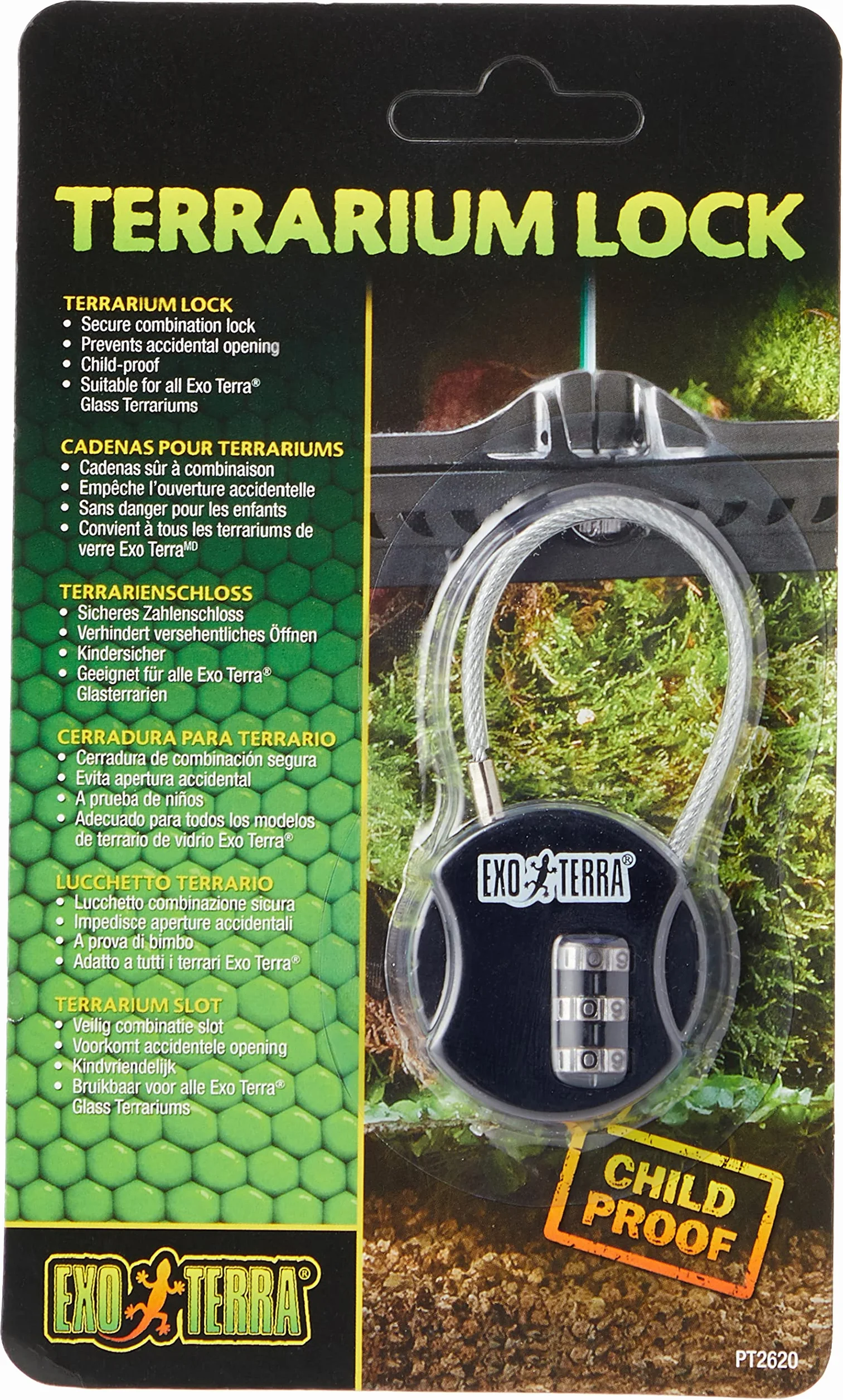 Exoterra Couvercle Terrarium Cadenas Noir