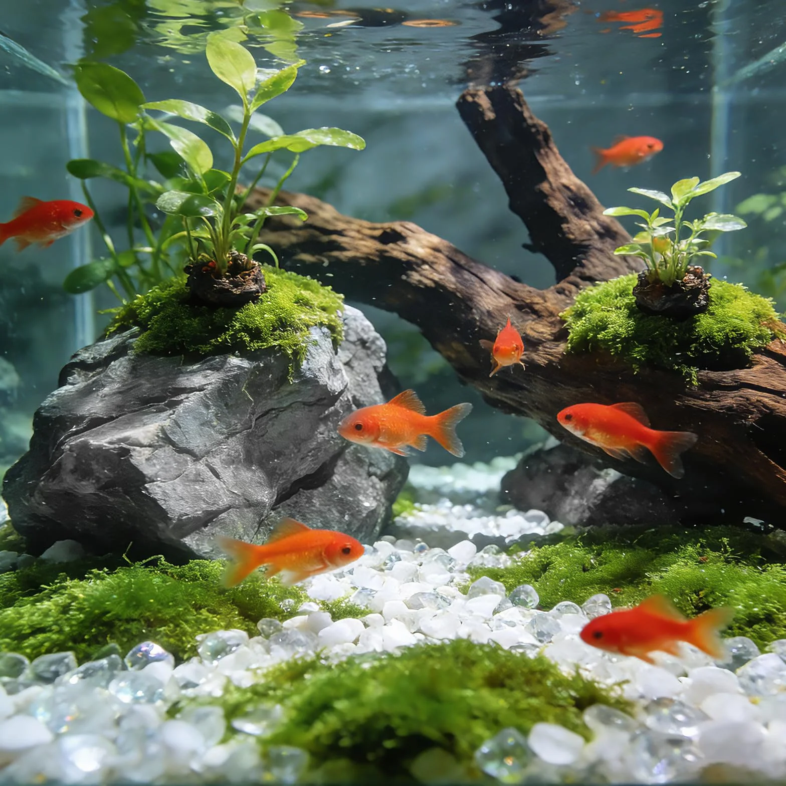 Pierres d'aquarium Mini Paysage Naturelles Seiryu Stone 3cm à 6 cm Mini Paysage 1 Kg Pierres Aquarium Décor Paysage Paludarium Habitat Amphibien