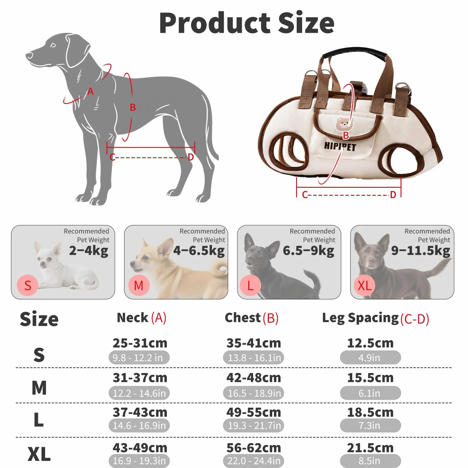 PETCUTE Sac à Bandoulière Mains Libres pour Chien, Sac de Transport avec Poche, Harnais Respirant Réglable pour Chat et Chiots