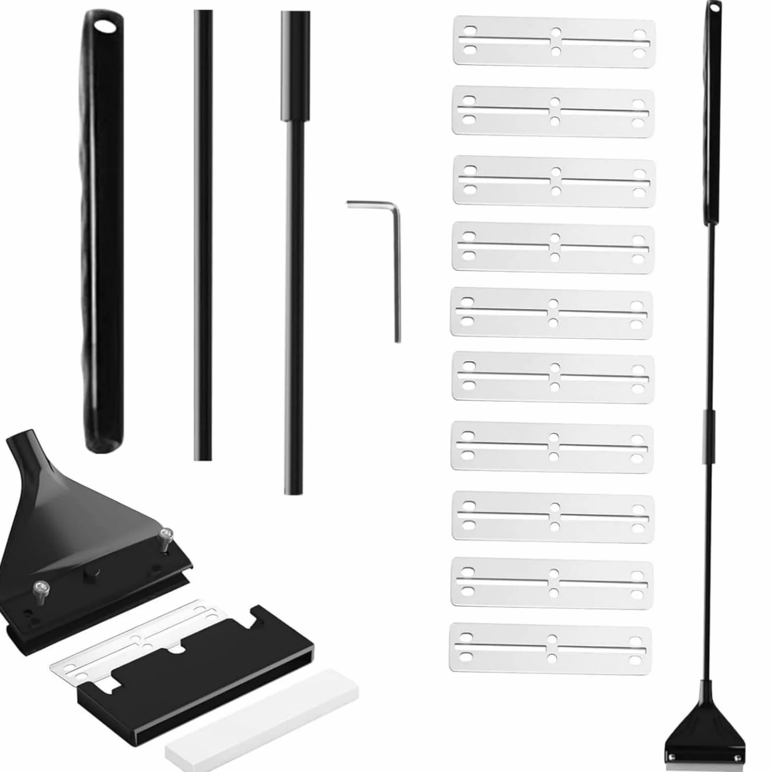 Grattoir Algues Aquarium 62 cm avec 10 Lames de Rechange