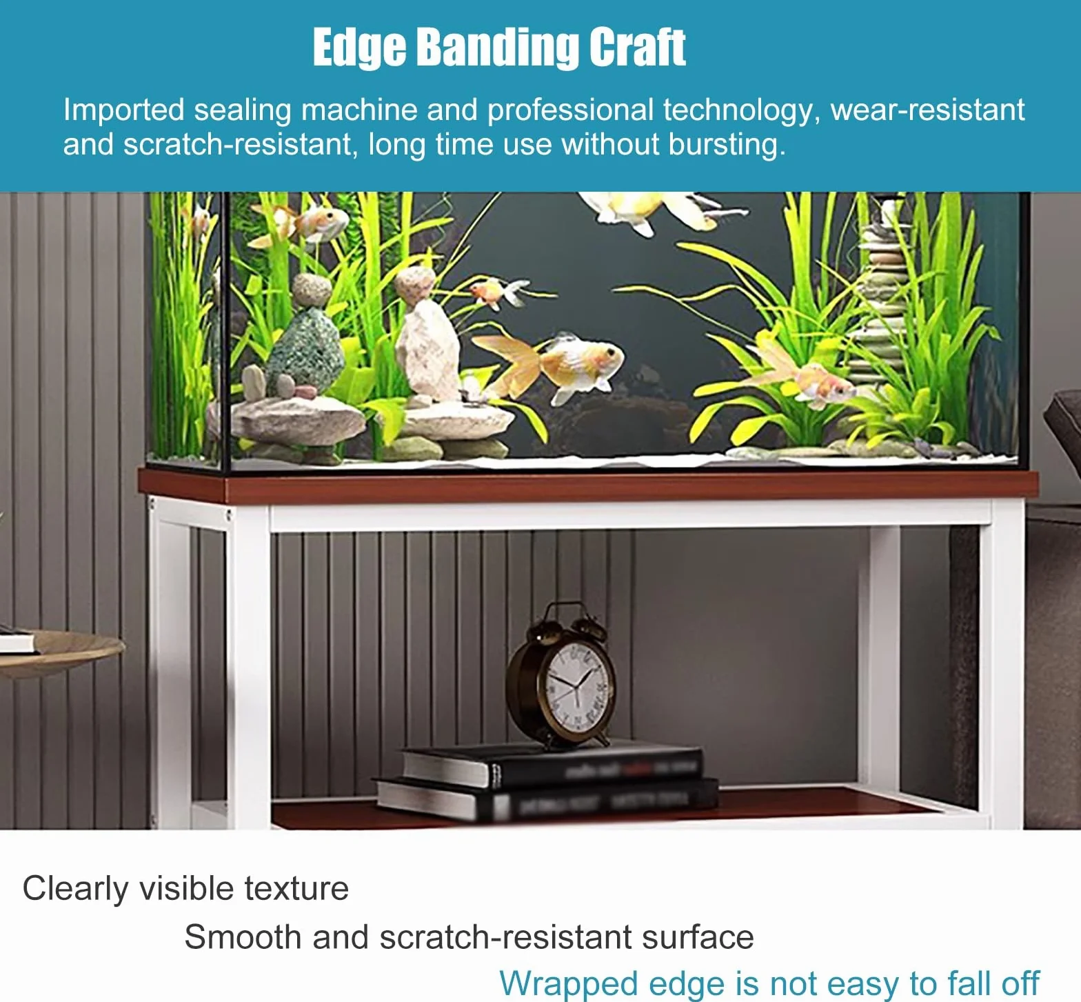Support pour aquarium Blanc avec rangement 10 20 5 Gallons Meubles pour reptiles
