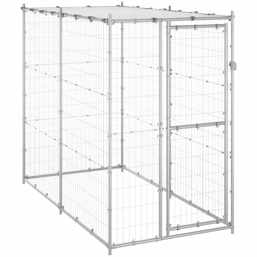 VidaXL Enclos Extérieur Acier Galvanisé 110x220x180 cm
