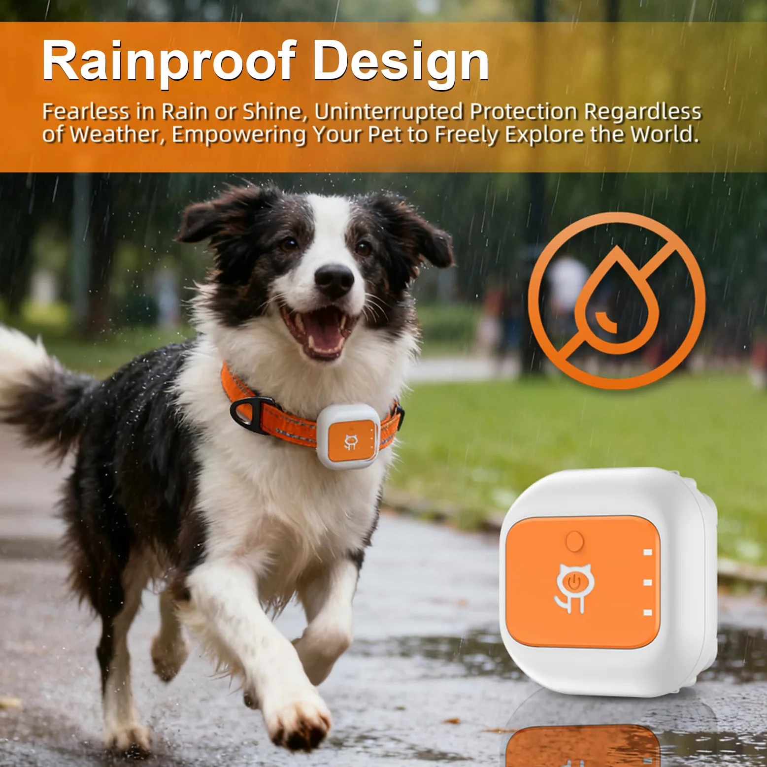 Tangxi Traceur GPS pour Animaux de Compagnie, Localisation en Temps Réel avec Alerte SOS, Clôture électronique étanche, Dispositif de Surveillance Anti-Perte de Collier pour Chien (Version Amérique)