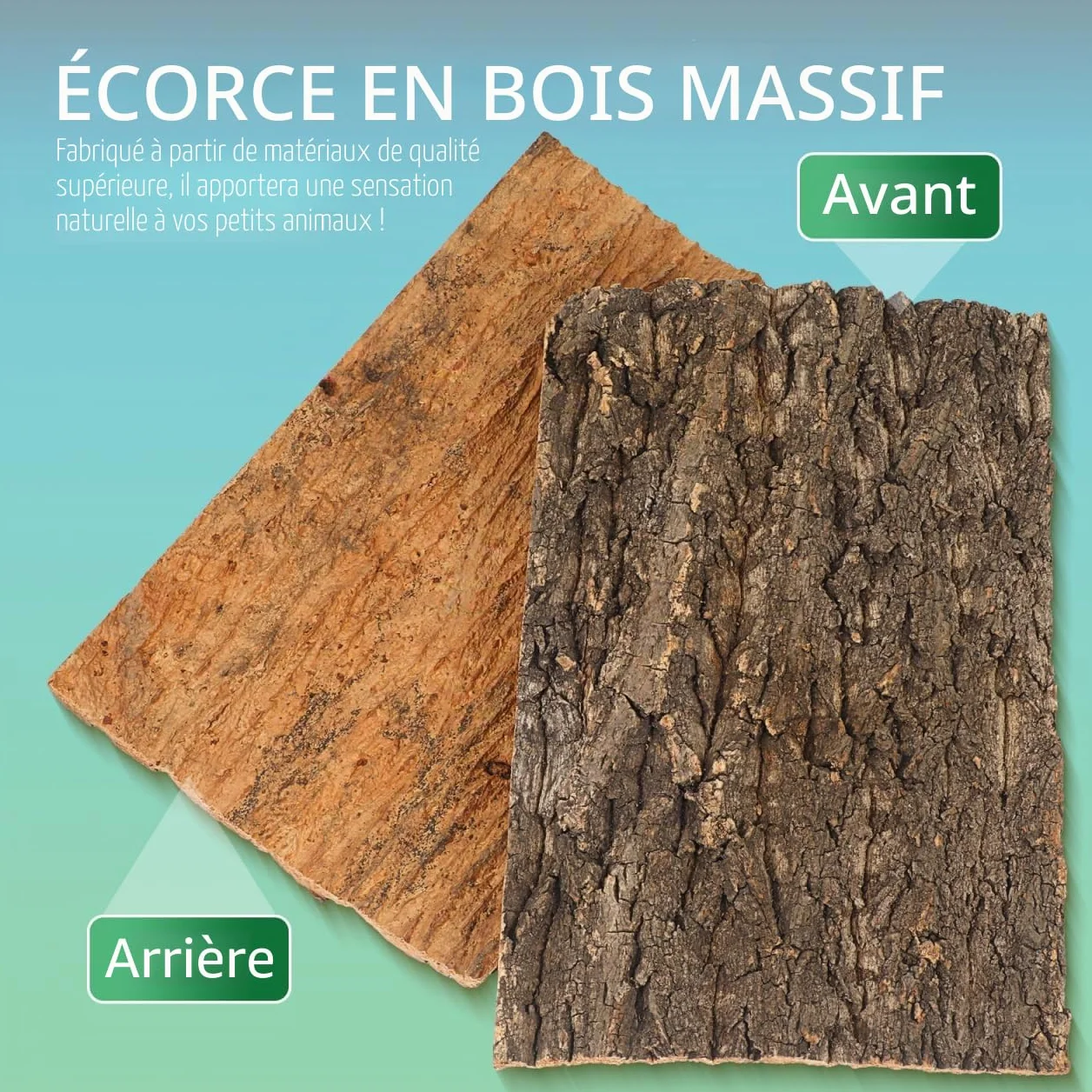 Garneck Parois arrière en écorce de liège pour terrarium 30 x 20 cm – Surface d'escalade pour reptiles