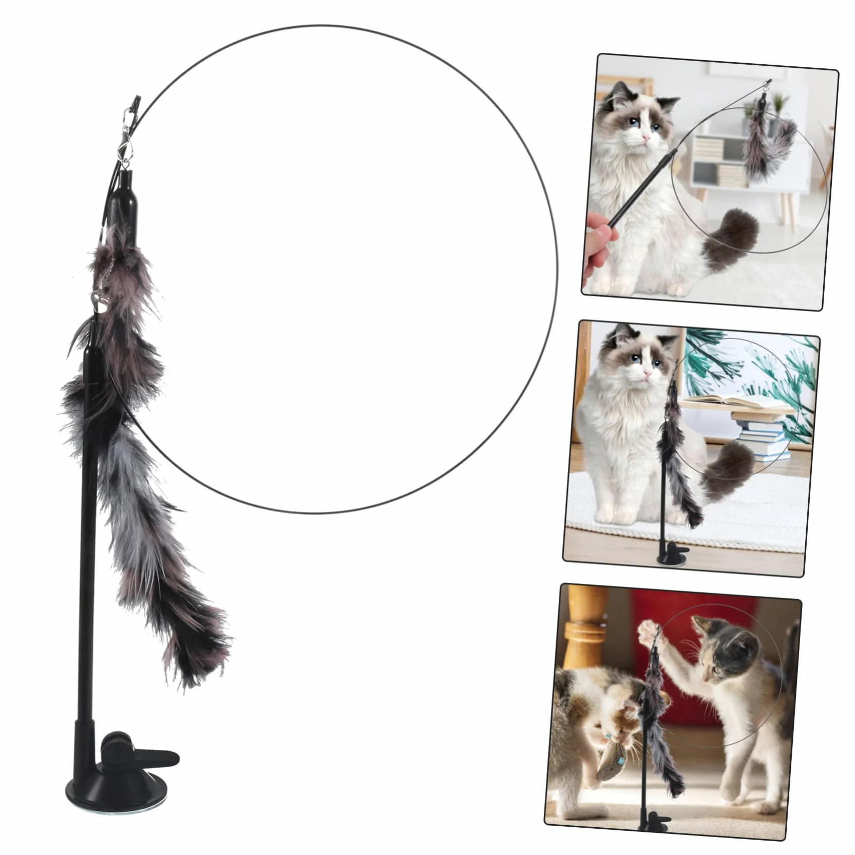 Toyvian Jouet Interactif pour Chat avec Ventouse pour Chaton Jouet De Jeu pour Chat Intérieur