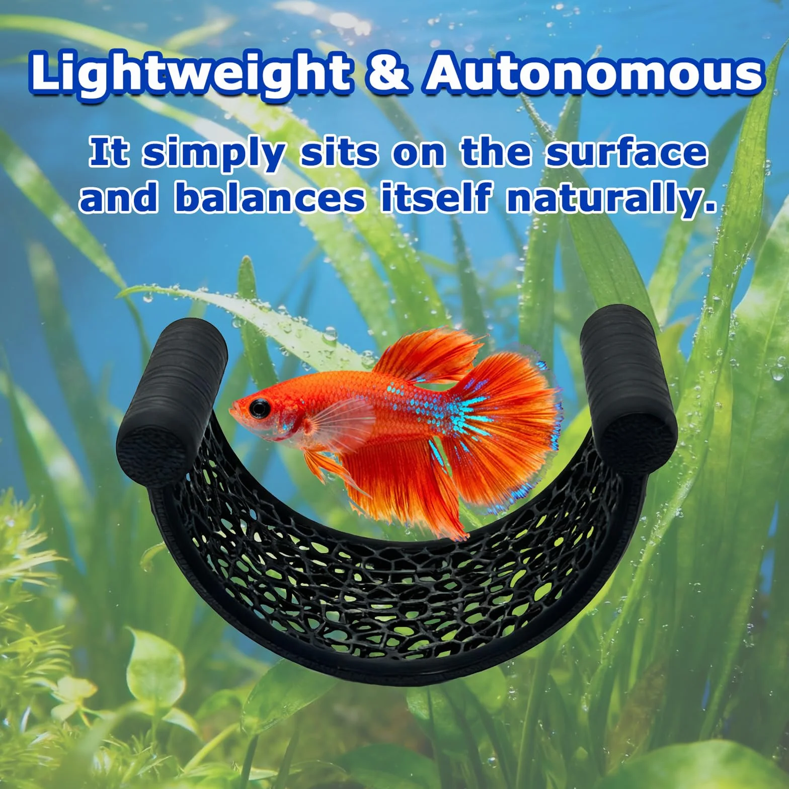 Hamac Flottant pour Poisson Combattant - Cachette Naturelle en Filet, Repos