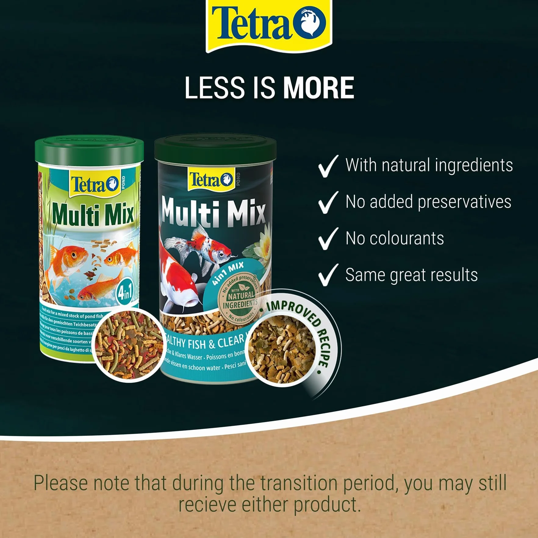 Tetra Pond Multi Mix Nourriture poissons d'étang Mélange flocons bâtonnets plaquettes gammares Seau 10 l