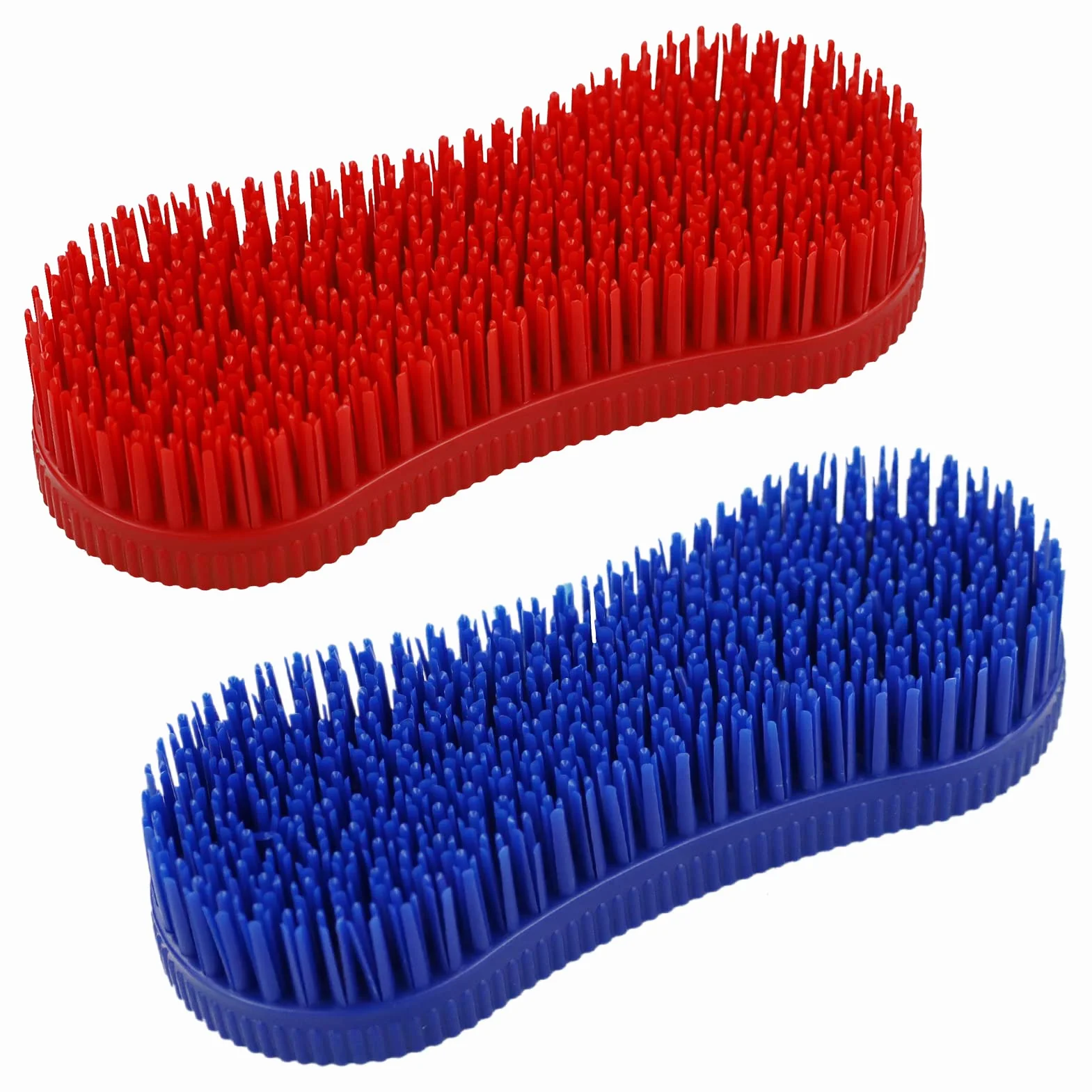 Lot de 2 brosses de nettoyage en silicone pour cheval – Outil de massage équestre
