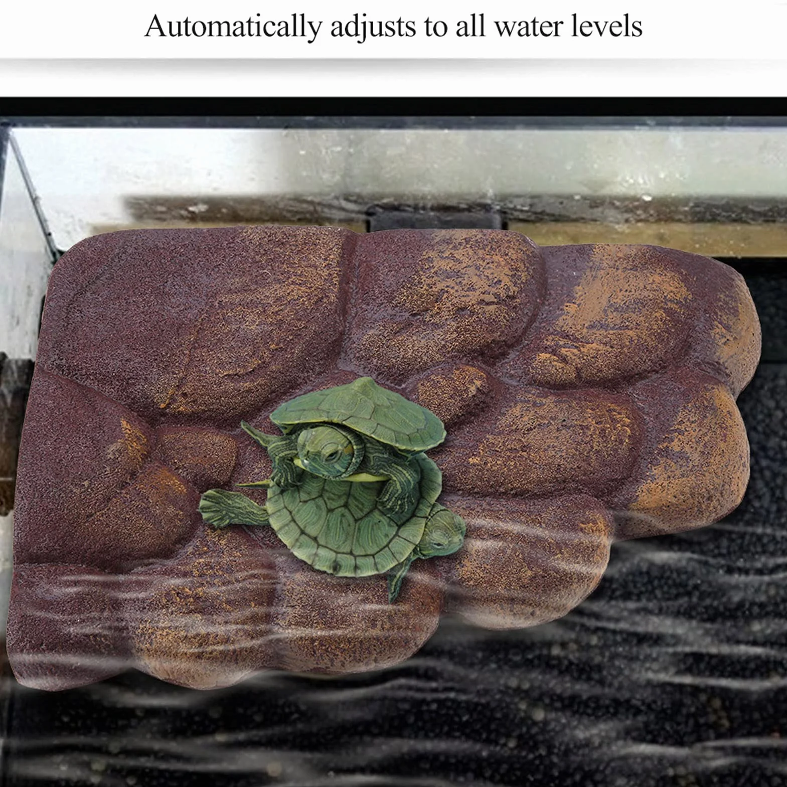 Hztyyier Décor d'aquarium, île de Tortue magnétique pour Tortue d'aquarium(NS-79 Large)