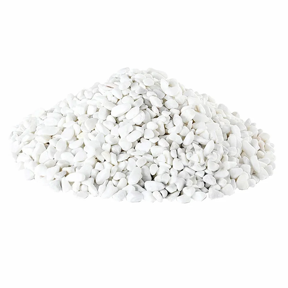 Cailloux Blancs Naturel Gravier Décoratif Pierres de Roche de Rivière pour Pot Fleurs Jardin Vase Aquarium Diamètre 3-6mm 1000g