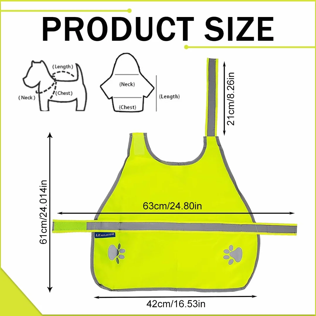 Gilets de sécurité réfléchissants haute visibilité pour chien imperméable taille M