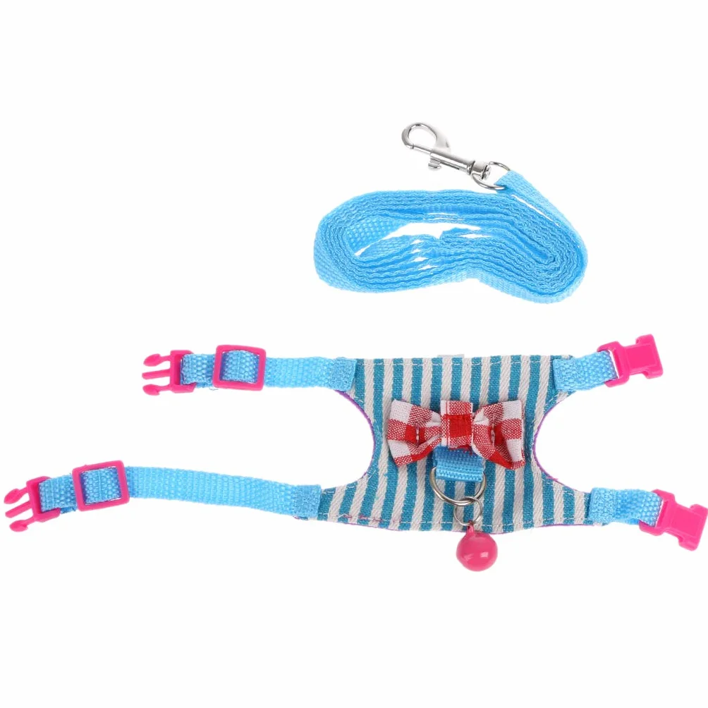 Ensemble de Laisse de Harnais de Lapin Hamster pour Sangle de Poitrine pour Petit Animal Furet