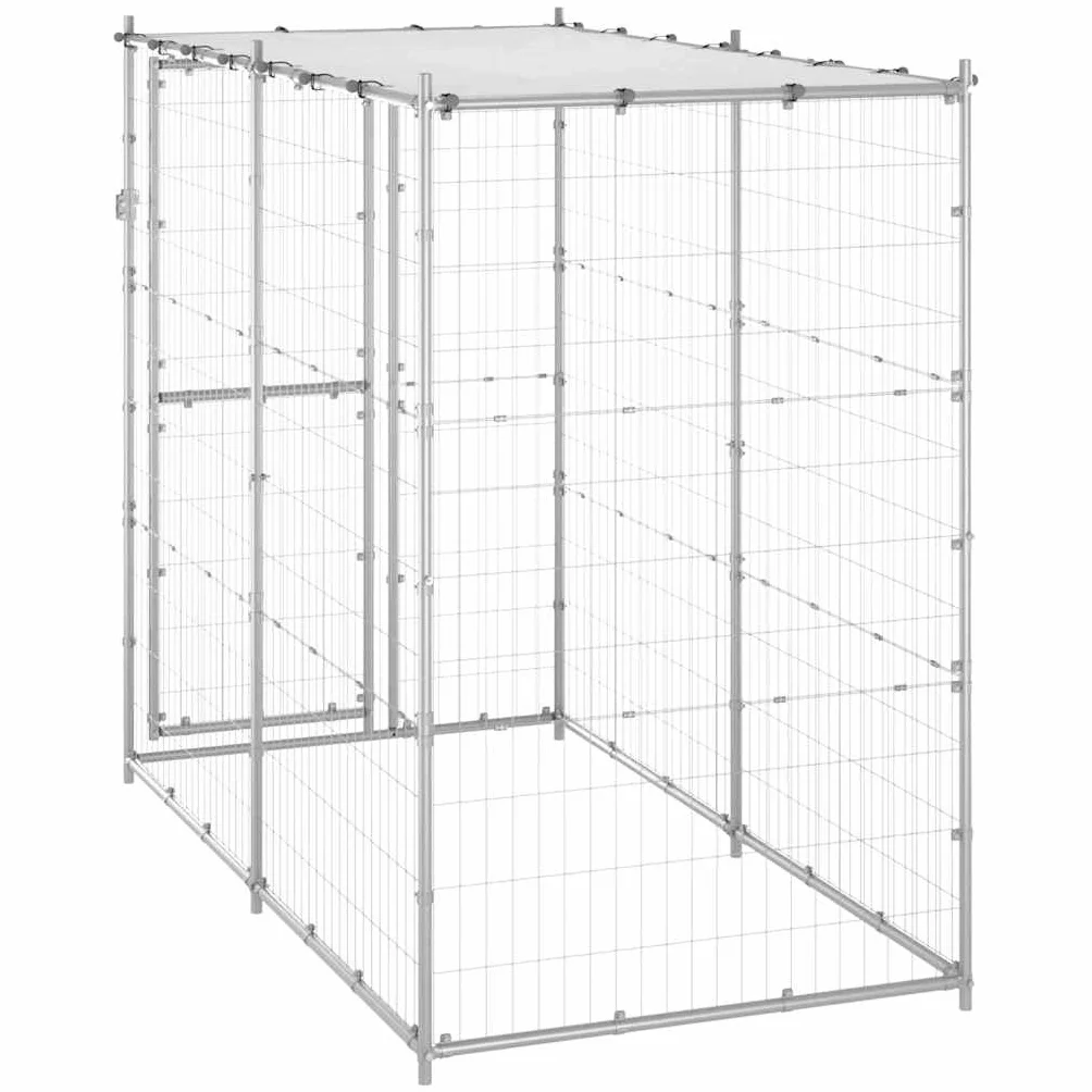 VidaXL Enclos Extérieur Acier Galvanisé 110x220x180 cm