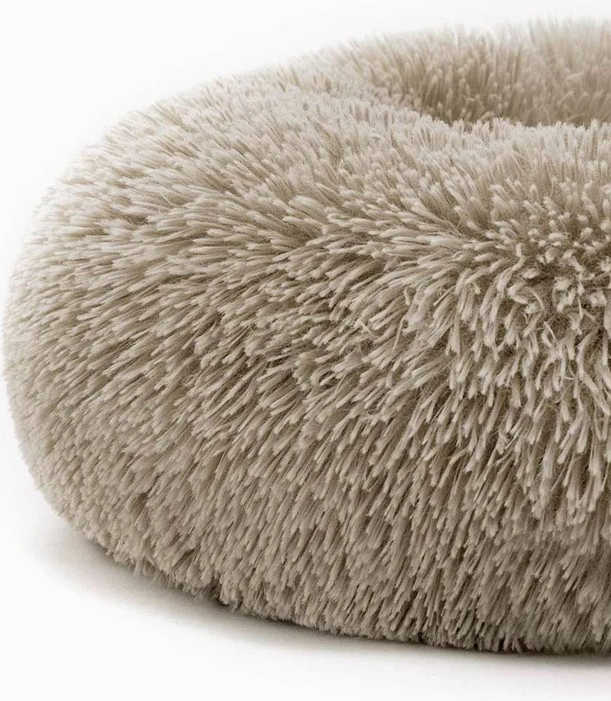 Lit pour Chien Apaisant,Lit pour Chien Extra-Doux Confortable,Puppy Love Rond Donut Moelleux,Panier Chat Chien Dehoussable,Coussin Chien Anti Stress XXXL
