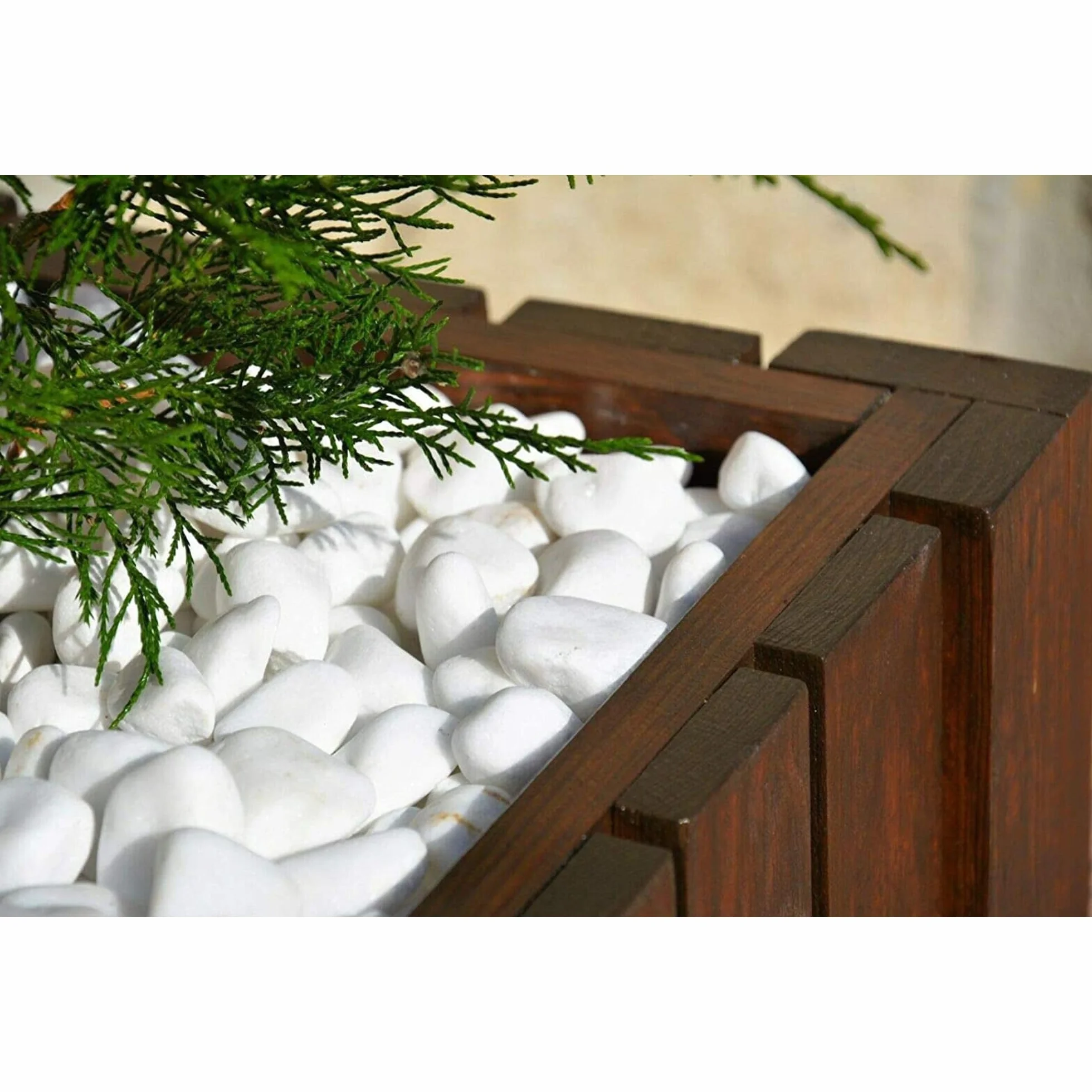 VELLES Pierres Décoratives Blanches Galets Gravier Jardin