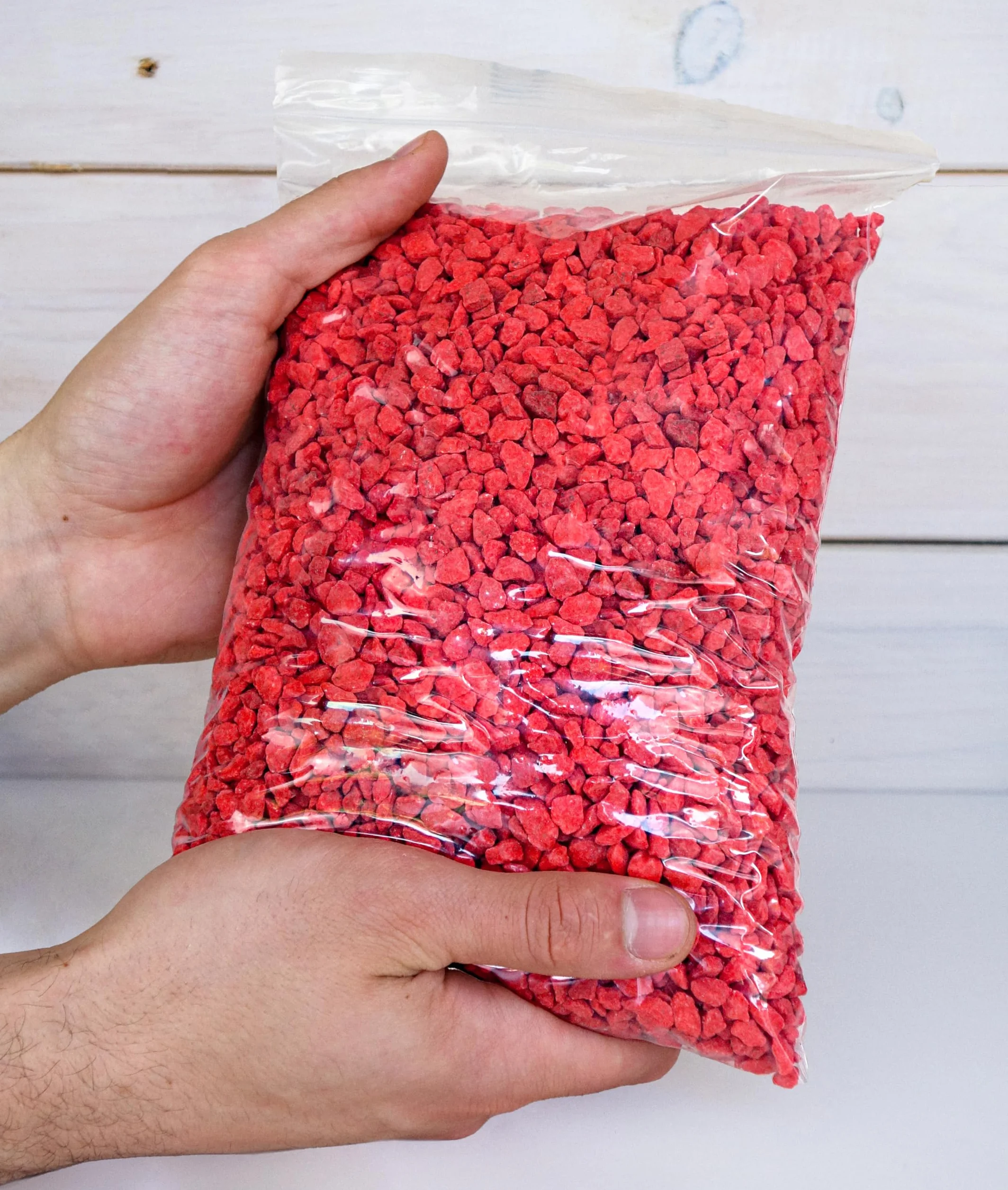 Gravier Coloré Rouge 1,8Kg - Pierres de Couleur - Gravier - Gravier Decoratif - Gravier pour Vases et Pots (6-9 mm) (Rouge)