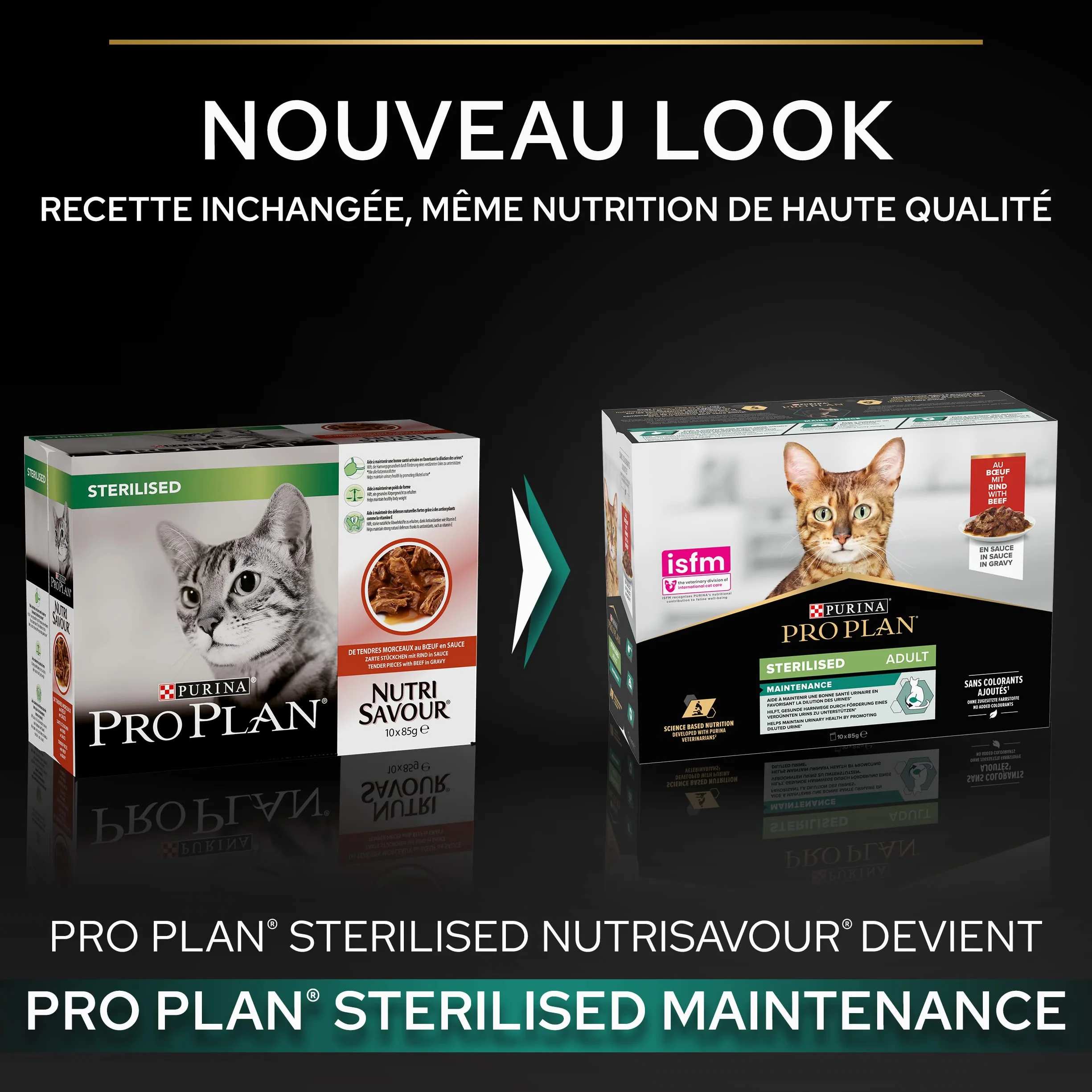 PRO PLAN Adult STERILISED MAINTENANCE Boeuf Sauce 10x85g
