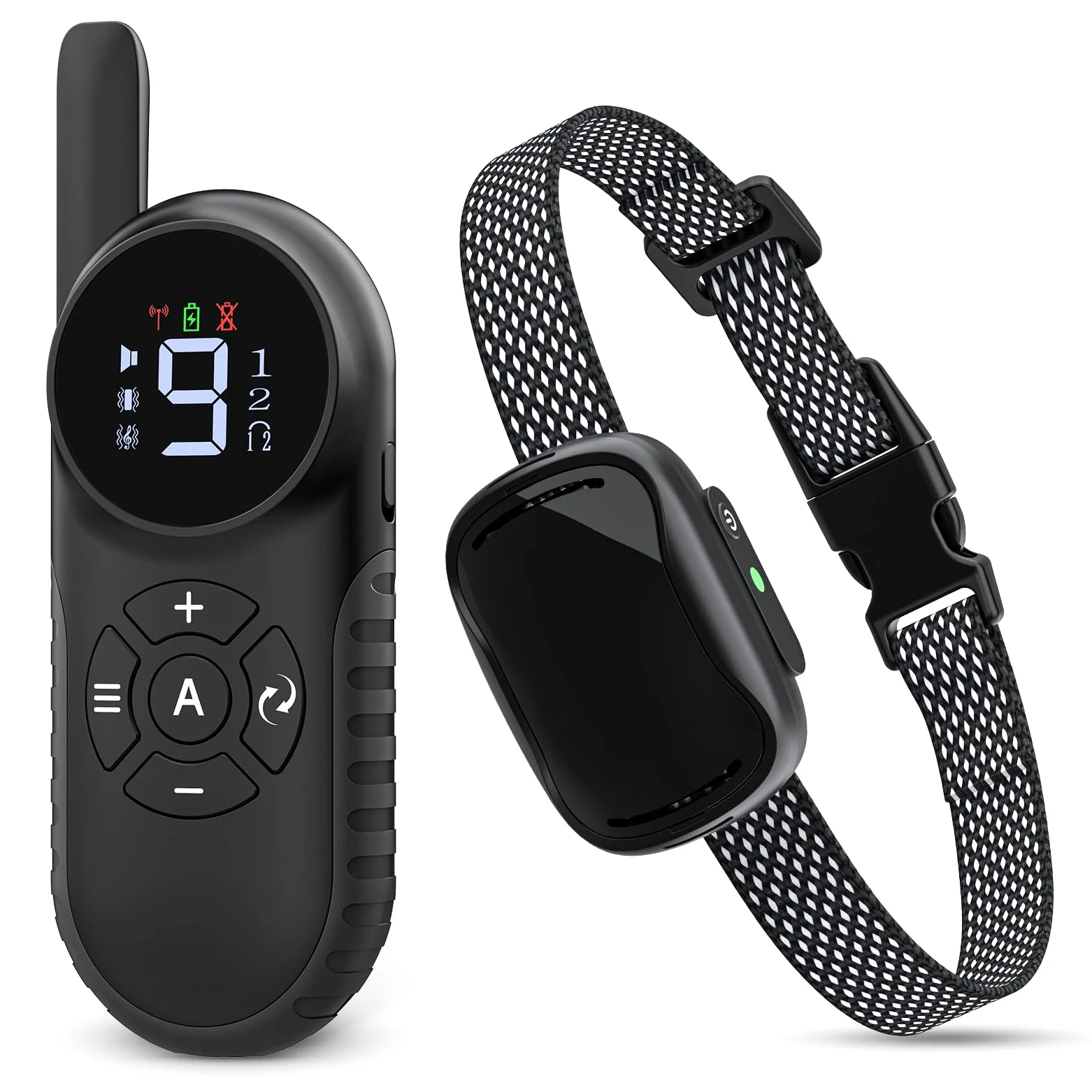 Collier De Dressage pour Chien, 800M Collier Electrique pour Chien | 3 modes de Dressage, Étanche IPX7 Rechargeable, Vibration, Son, Adapté à Tous Les Chiens Serrures de Sécurité (Noir)