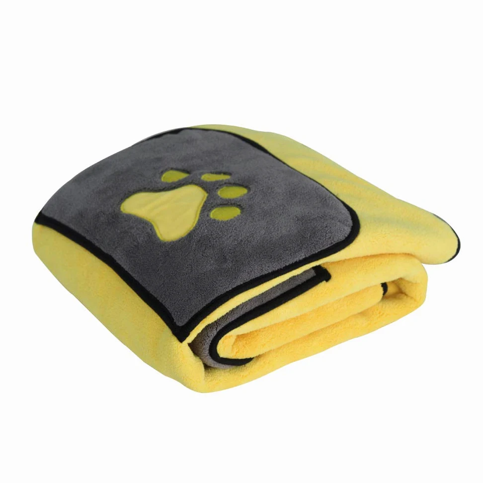 Manteau de Séchage pour Chien, Serviette de Chien, Absorbant à de Microfibre, Cadeau Peignoir pour Chien Serviettes de Bain