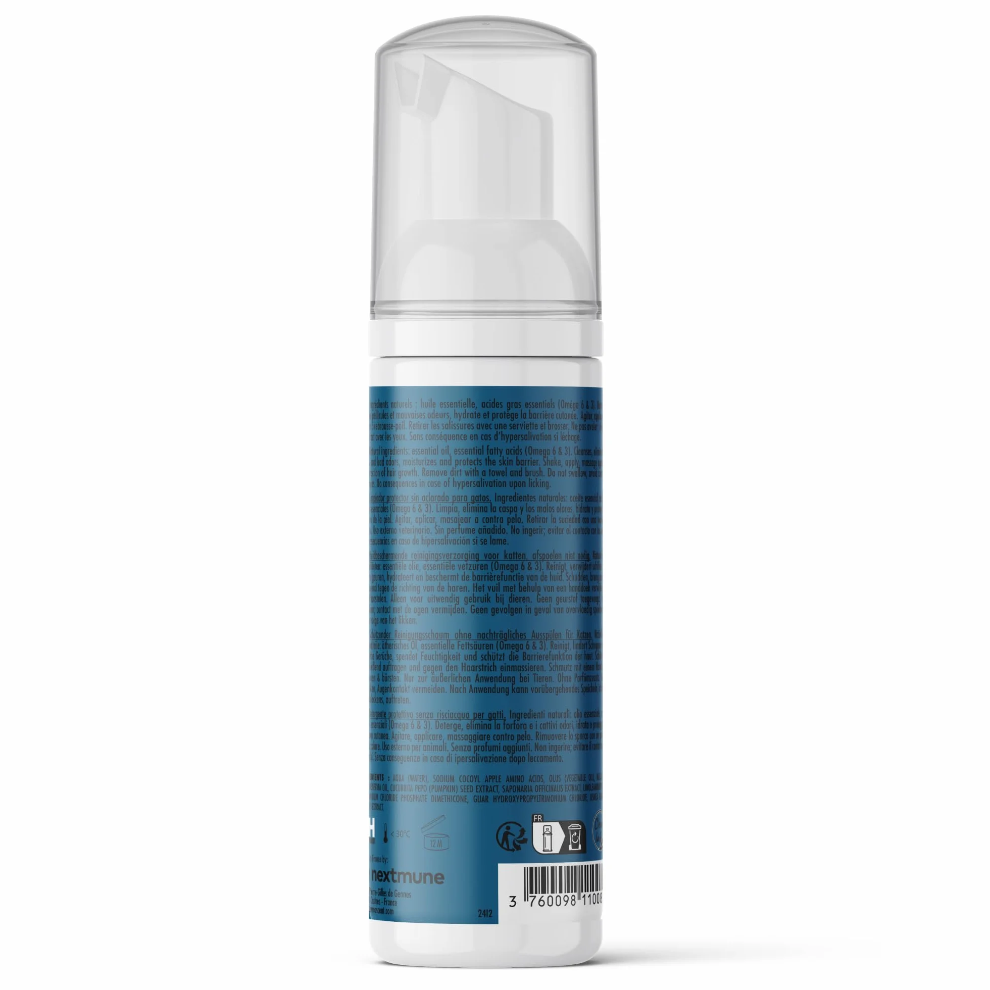 Dermoscent Essential Mousse pour Chat 150 ML Soin Nettoyant Protecteur sans Rinçage