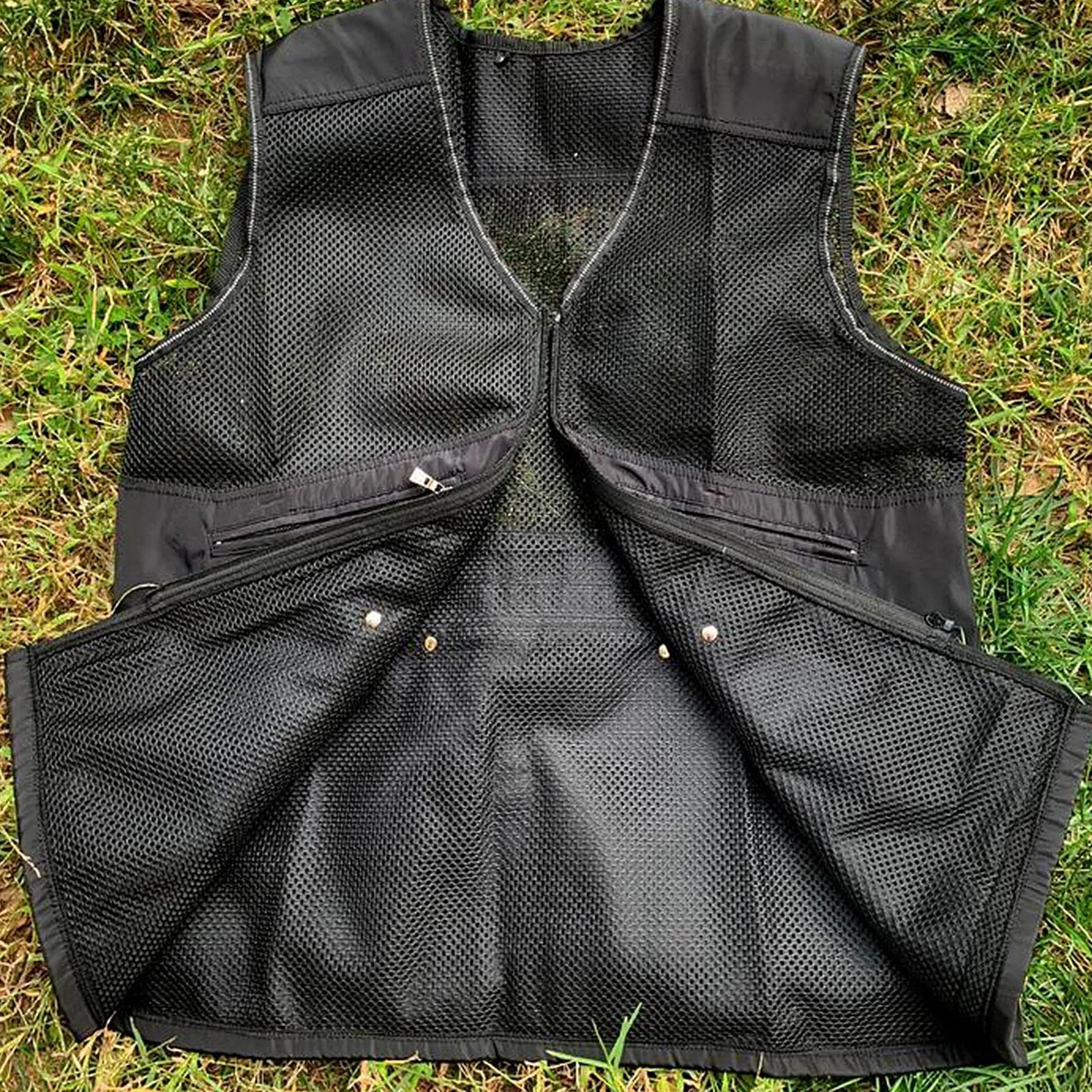 Colcolo Gilet de dressage pour chien Respirant Summer Zipper Vest Dog Handler Trainer XXL Noir
